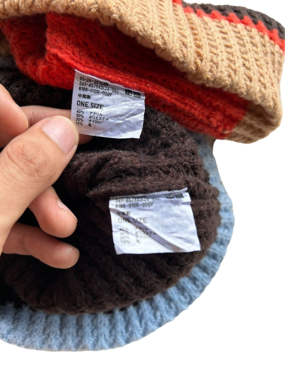 Marni × Uniqlo 🔥‼️Combo 2pcs Uniqlo x Marni popcorn knitted beanie unisex Size ONE SIZE - 8 Thumbnail