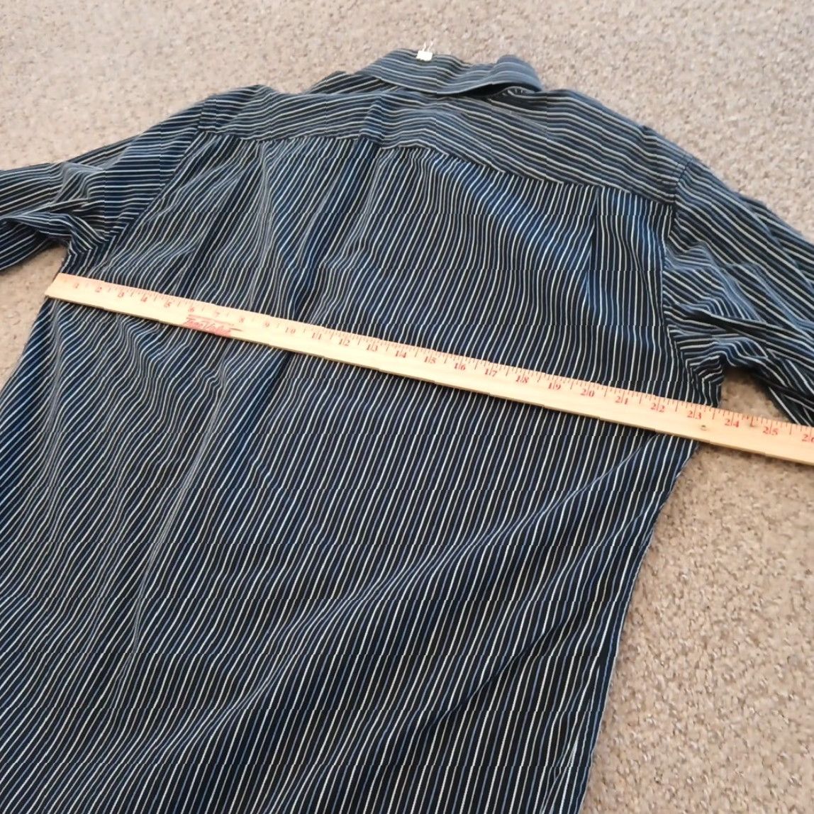 Apt. 9 Apt. 9 Shirt Mens Large Black Purple Striped Long Sleeve Button Up Cotton Size US L / EU 52-54 / 3 - 7 Thumbnail