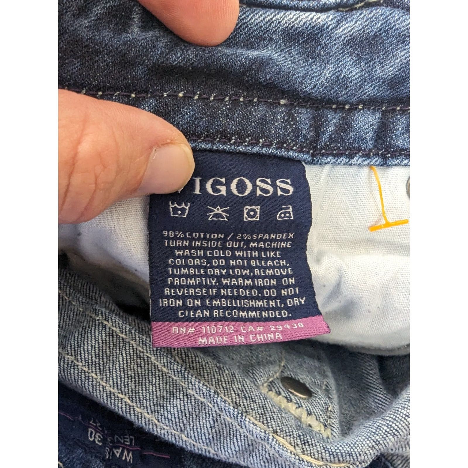 Vintage VIGOSS Jeans Womens 30x27 Skinny Distress Dark Wash M6W Jeans Distressed Denim 30x27 Womens Skinny Size 30" / US 8 / IT 44 - 5 Thumbnail