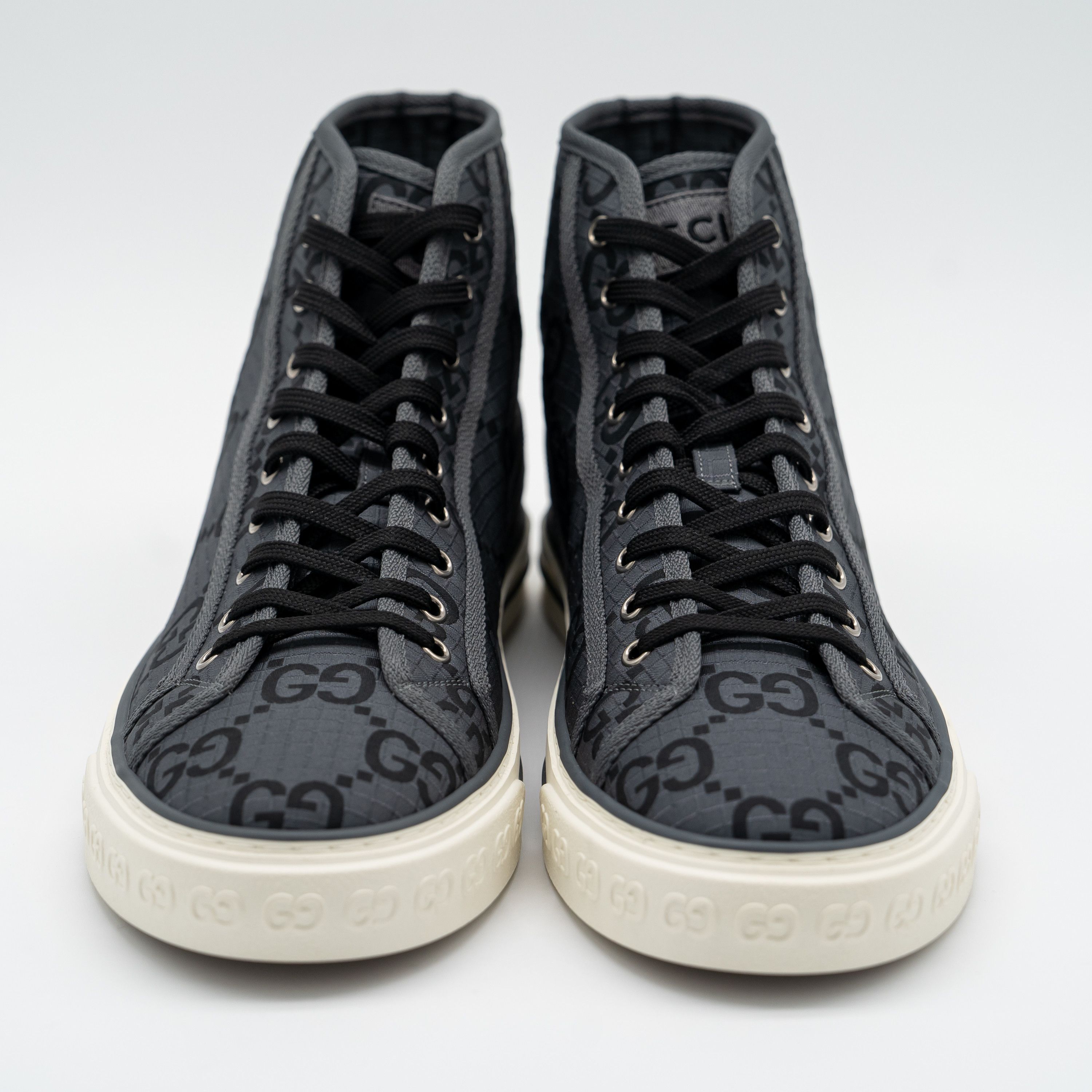 Gucci 12.5 US Gucci Tennis 1977 Black Grey High Sneakers Ripstop Size US 12.5 / EU 45-46 - 2 Thumbnail