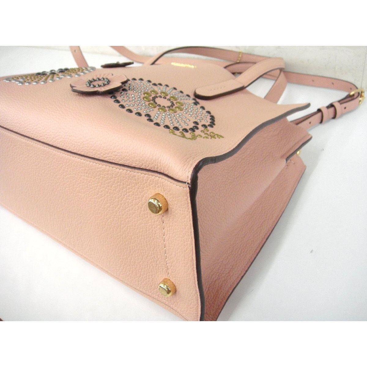 Coach Coach Charlie Carryall Pink Leather Tea Rose and Rivets Size ONE SIZE - 6 Thumbnail