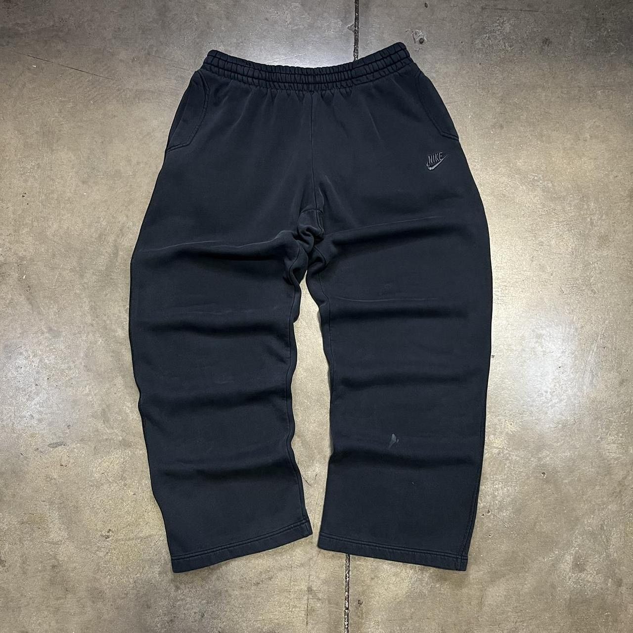 Nike × Vintage Vintage Y2K Nike Mini Swoosh Cotton Sweatpants Baggy Drill Size US 36 / EU 52 - 1 Thumbnail