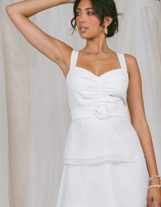 image of Muubaa (22) Mumu Cosmo Mini Dress, Xxs in White, Women's (Size 2XS)