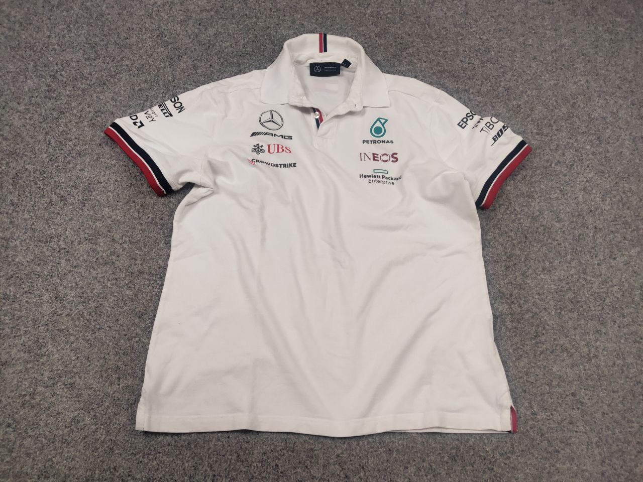 Mercedes-Benz Tommy Mercedes AMG Petronas F1 Team Racing Logo Polo Shirt Size US M / EU 48-50 / 2 - 3 Thumbnail