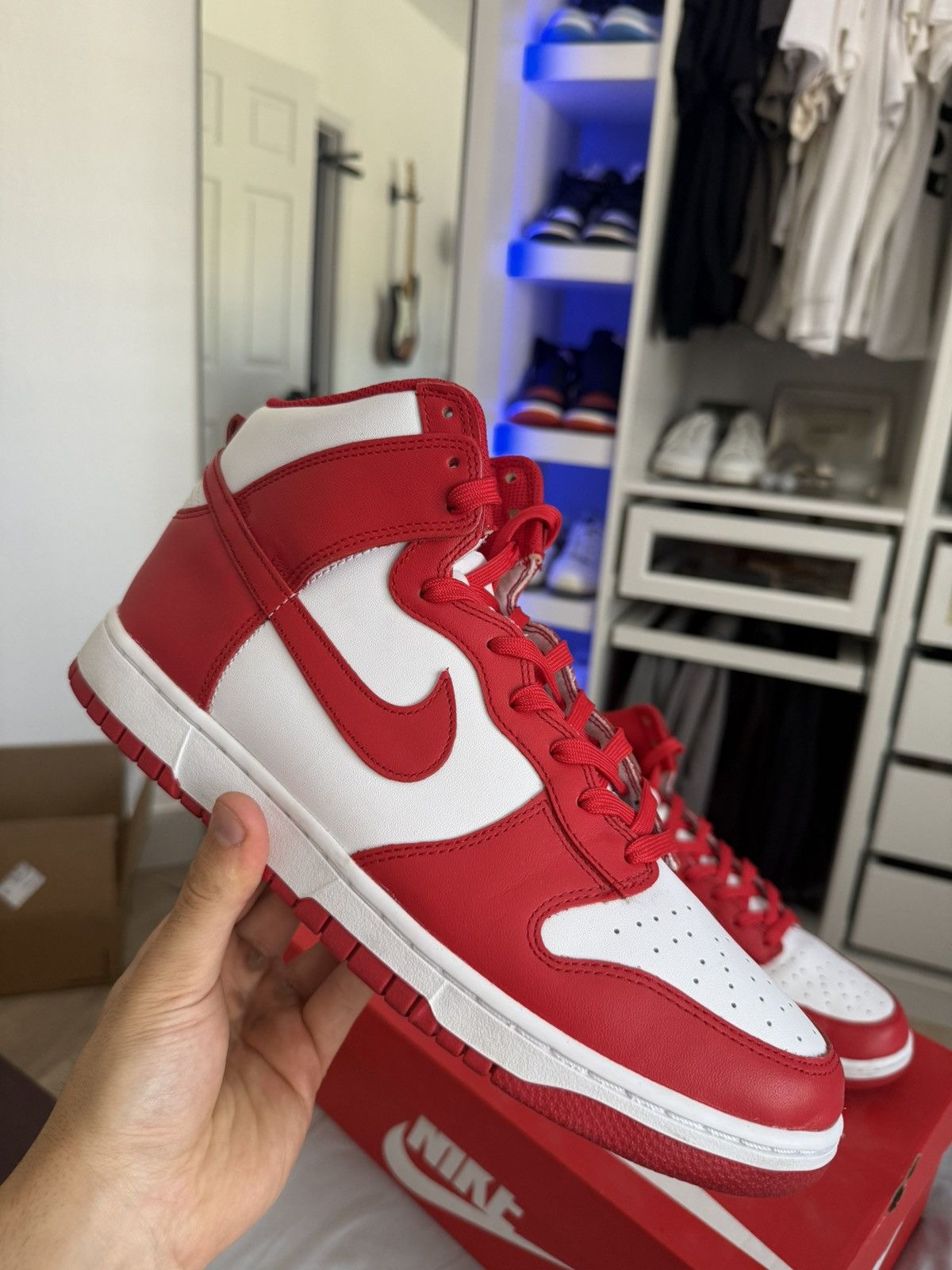 Nike Nike Dunk High University Red Size US 12 / EU 45 - 2 Thumbnail