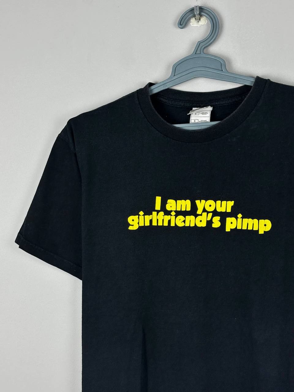 Vintage Vintage Y2K Humour Im Your Girlfriends Pimp T Shirt Size US L / EU 52-54 / 3 - 3 Thumbnail