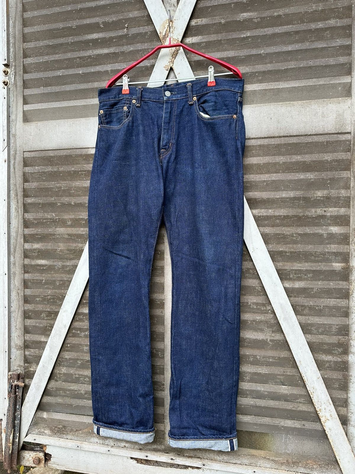 KOJIMA GENES 👹Kojima Genes Japan Straight Cut Denim Pants Size US 33 - 3 Thumbnail