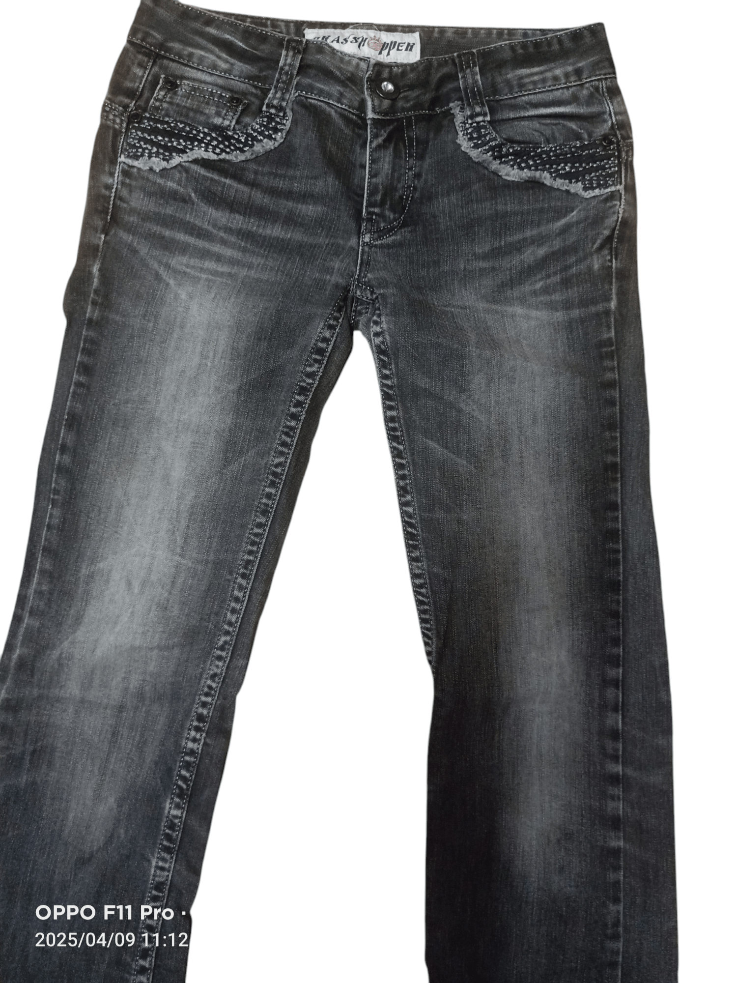 If Six Was Nine × Japanese Brand × Le Grande Bleu (L.G.B.) GrassShopper Flare Denim desiger wings Size US 29 - 2 Thumbnail