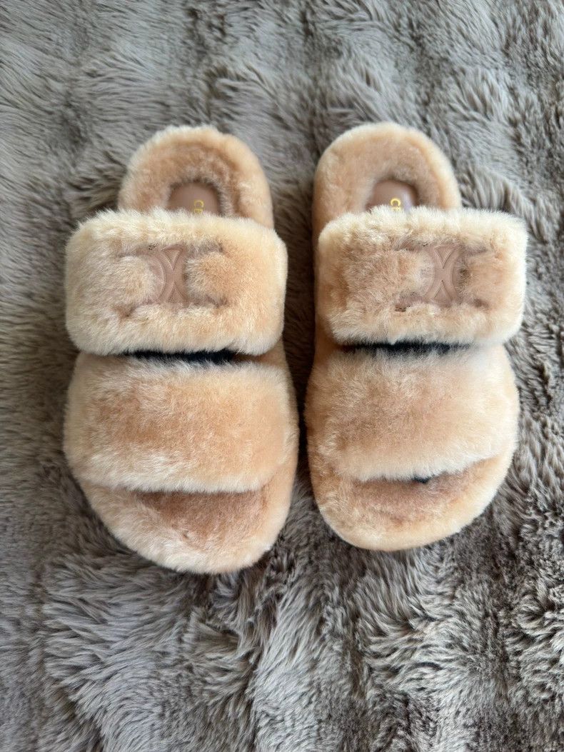 Celine Celine Arc de Triomphe Fur Slippers Size US 4.5 / IT 34.5 - 8 Thumbnail