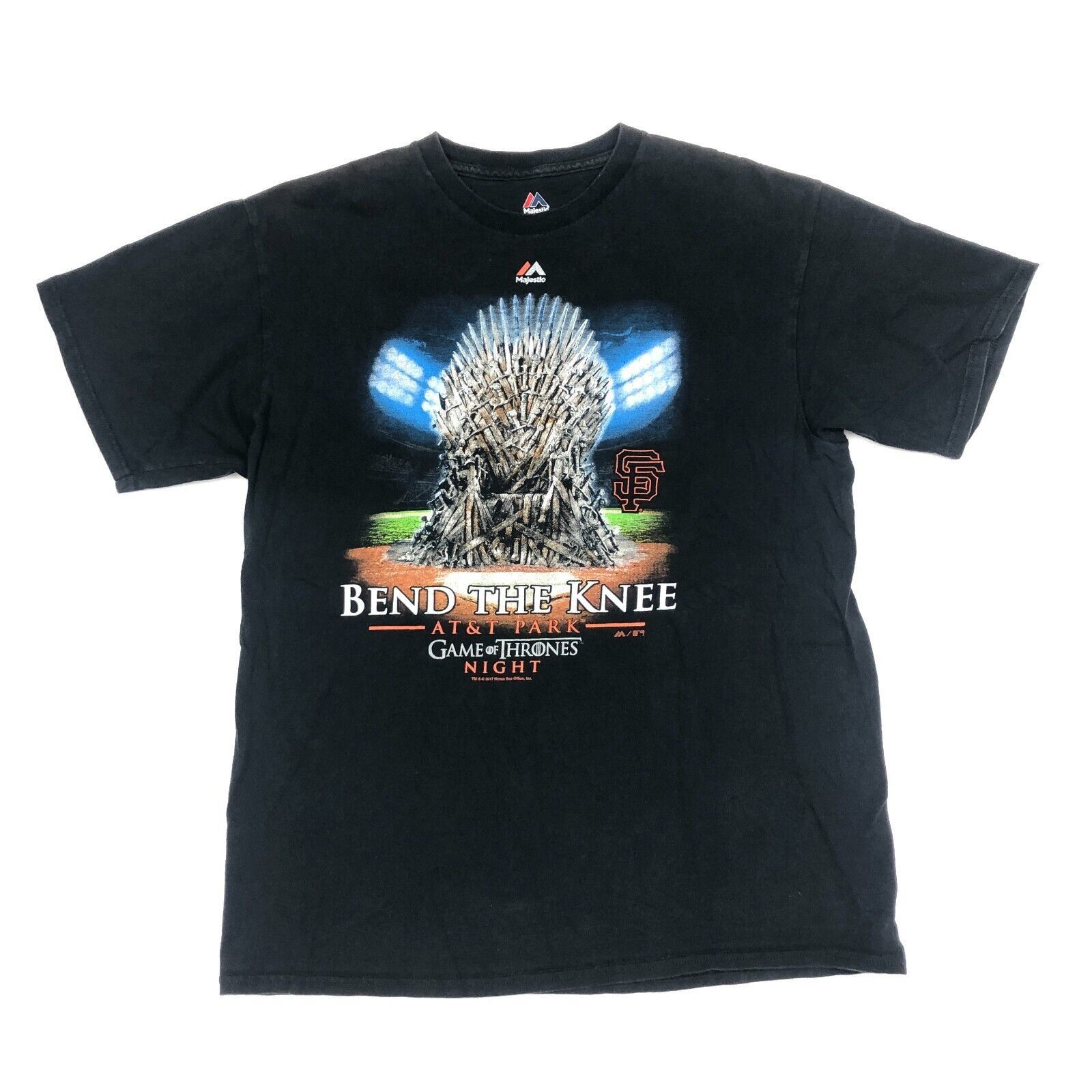 MLB × Majestic × Vintage 2017 SF Giants Game Of Thrones Night Baseball Tee size Large Size US L / EU 52-54 / 3 - 1 Thumbnail