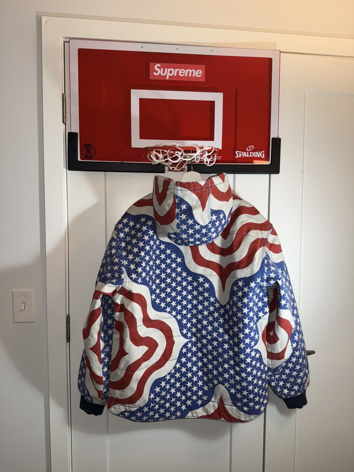 Supreme Supreme Flag Quilted Hooded Work Jacket Size US L / EU 52-54 / 3 - 2 Thumbnail