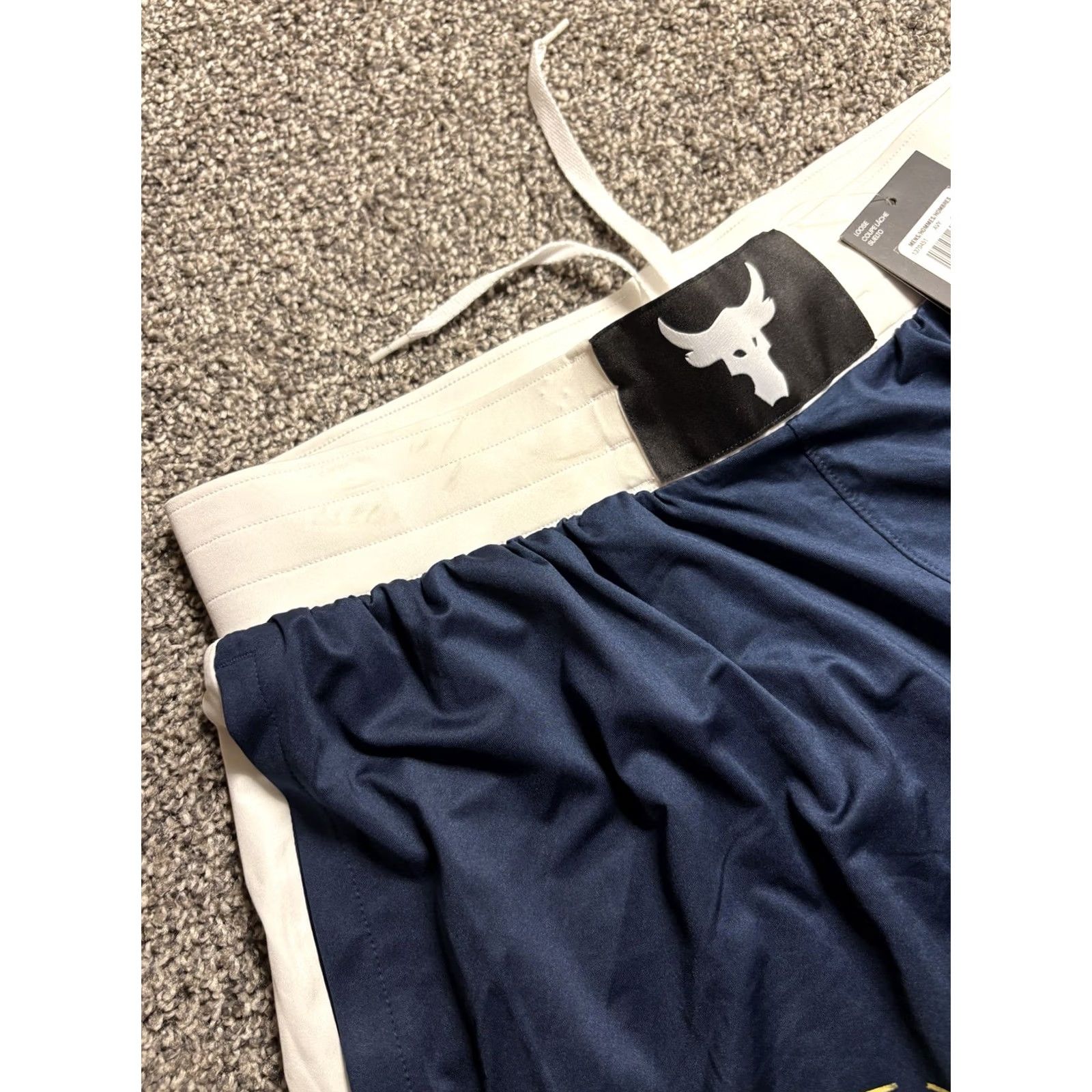 Under Armour Under Armour Project Rock Boxing Shorts Mens Large Blue NWT NEW Size US 33 - 3 Thumbnail