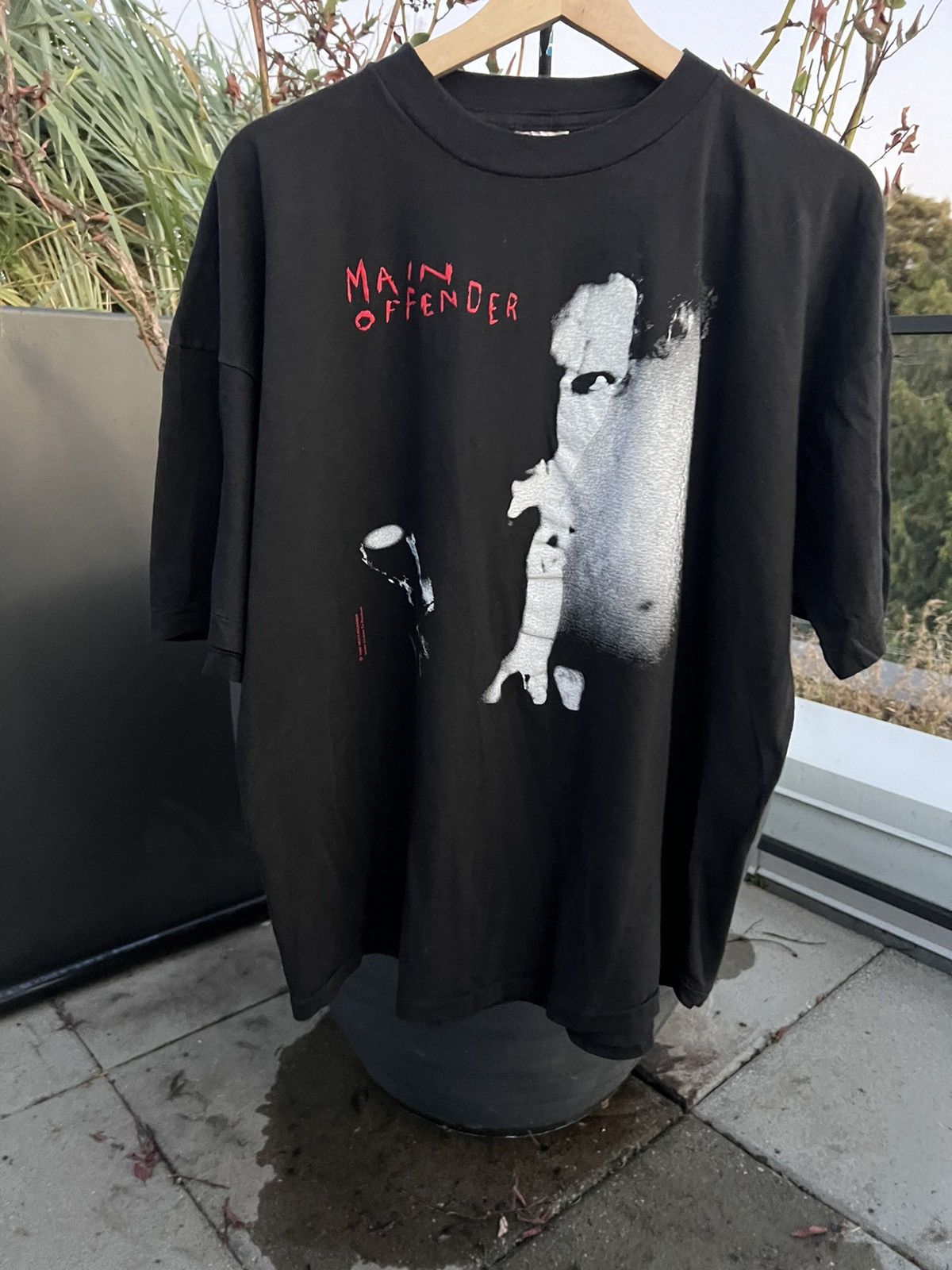 Band Tees × The Rolling Stones × Vintage Vintage 90s Keith Richards Main Offender Europe Tour TShirt Size US XL / EU 56 / 4 - 1 Thumbnail