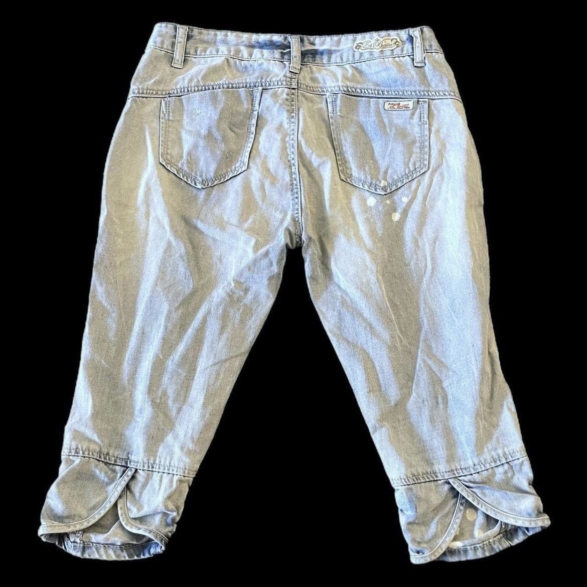 Japanese Brand et boite cotton mid rise light wash capris, sz small Size 27" / US 4 / IT 40 - 2 Thumbnail