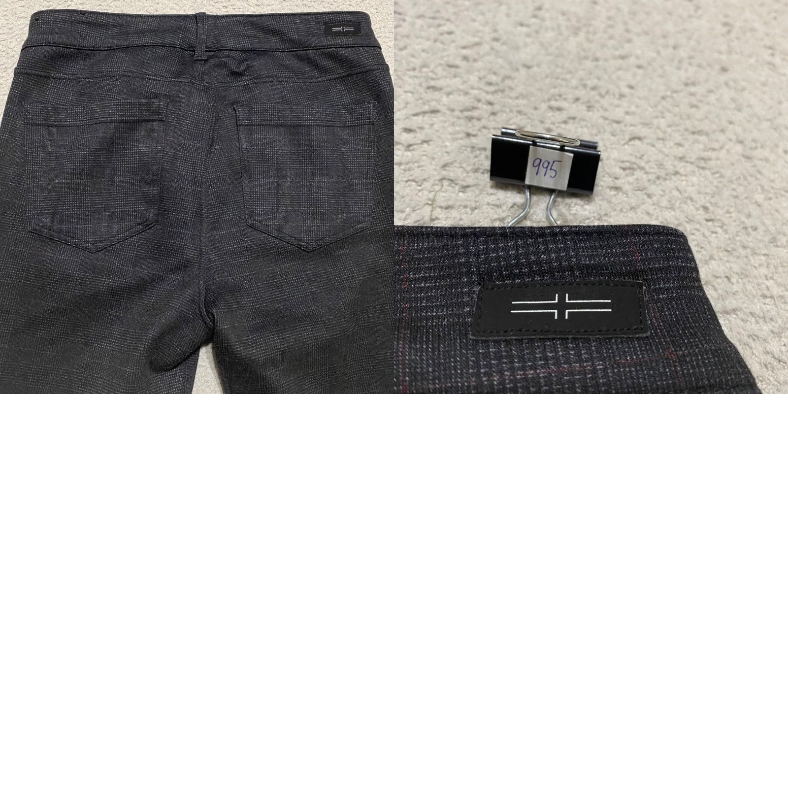 Vintage Liverpool Jeans Liverpool 10P Pants Black Plaid Mid Rise Skinny Ankle Petite Womens Size 29" - 9 Thumbnail