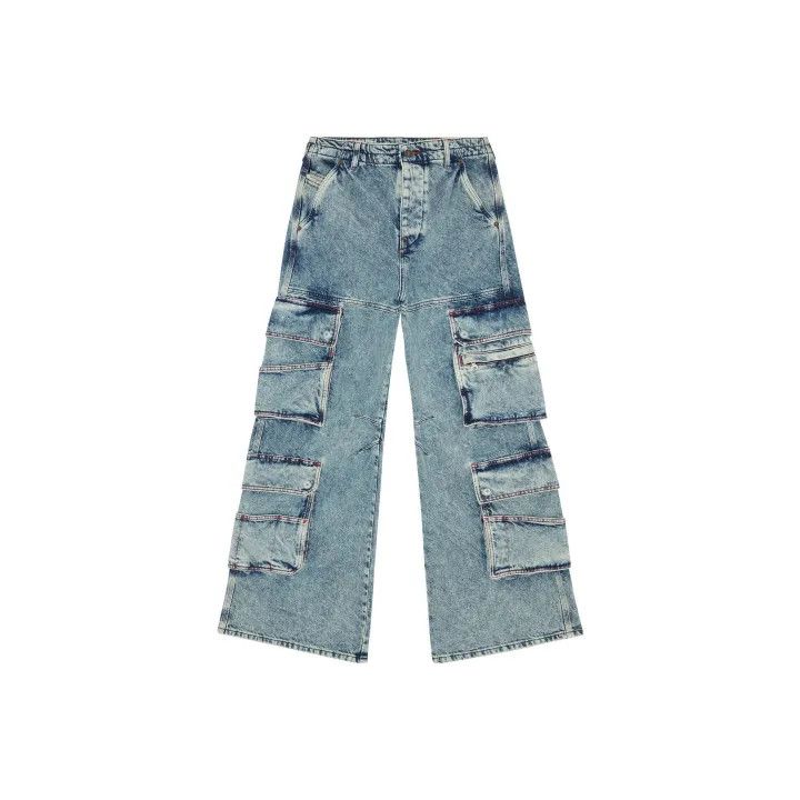 Diesel Diesel D-CARGO Vintage Cargo Denim Trousers 0079 Size 27" / US 4 / IT 40 - 1 Thumbnail