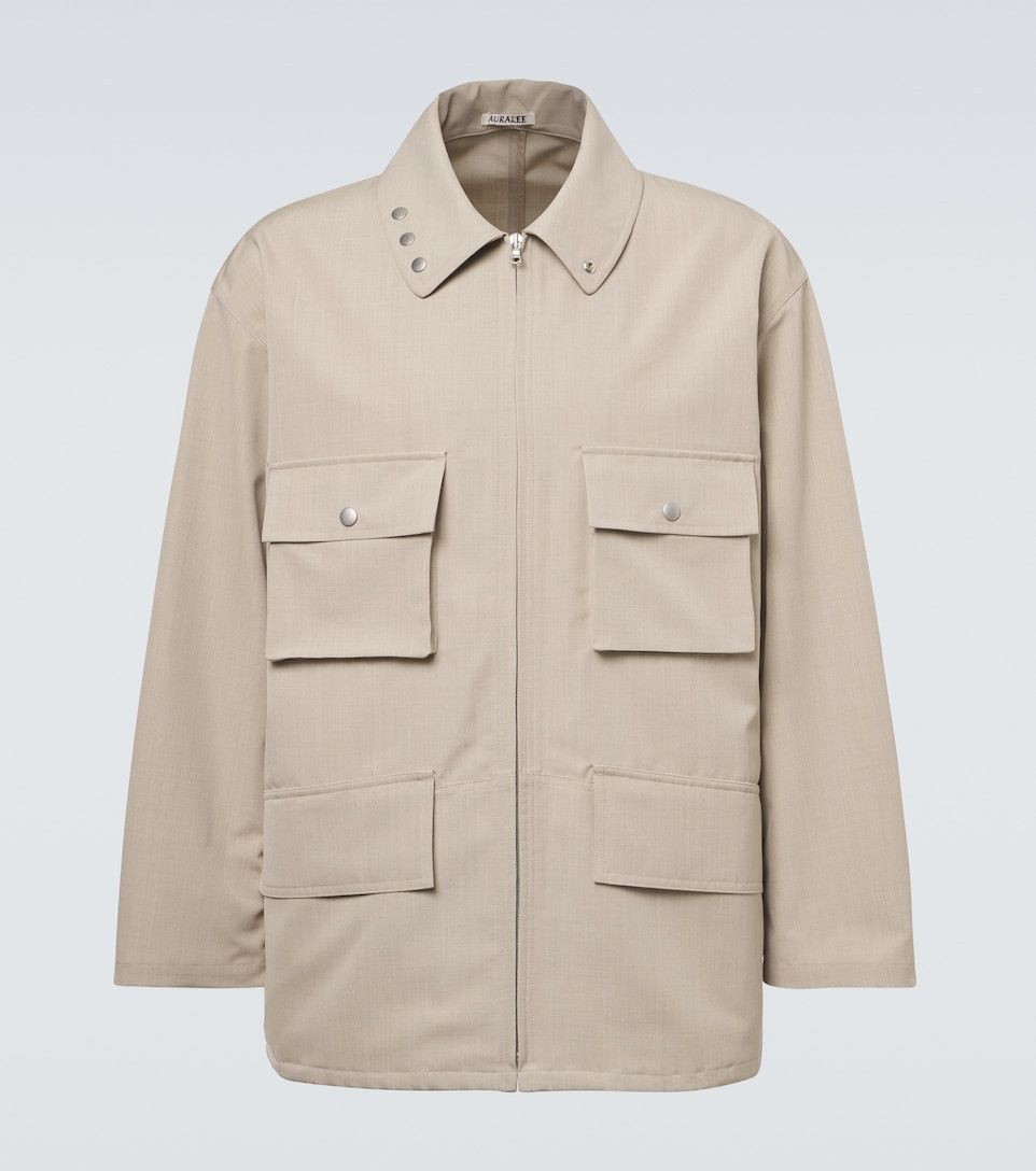 Auralee Hard Twist Wool Double Face Check Blouson | Grailed