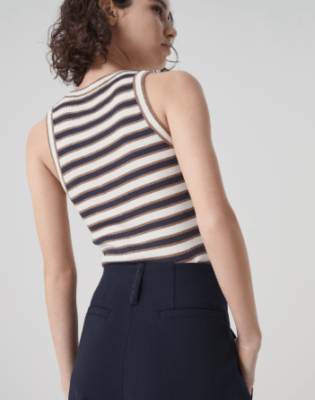 Brunello Cucinelli o1la1rc1a0325 High Waist Pants in Navy Size 26" / US 2 / IT 38 - 3 Thumbnail