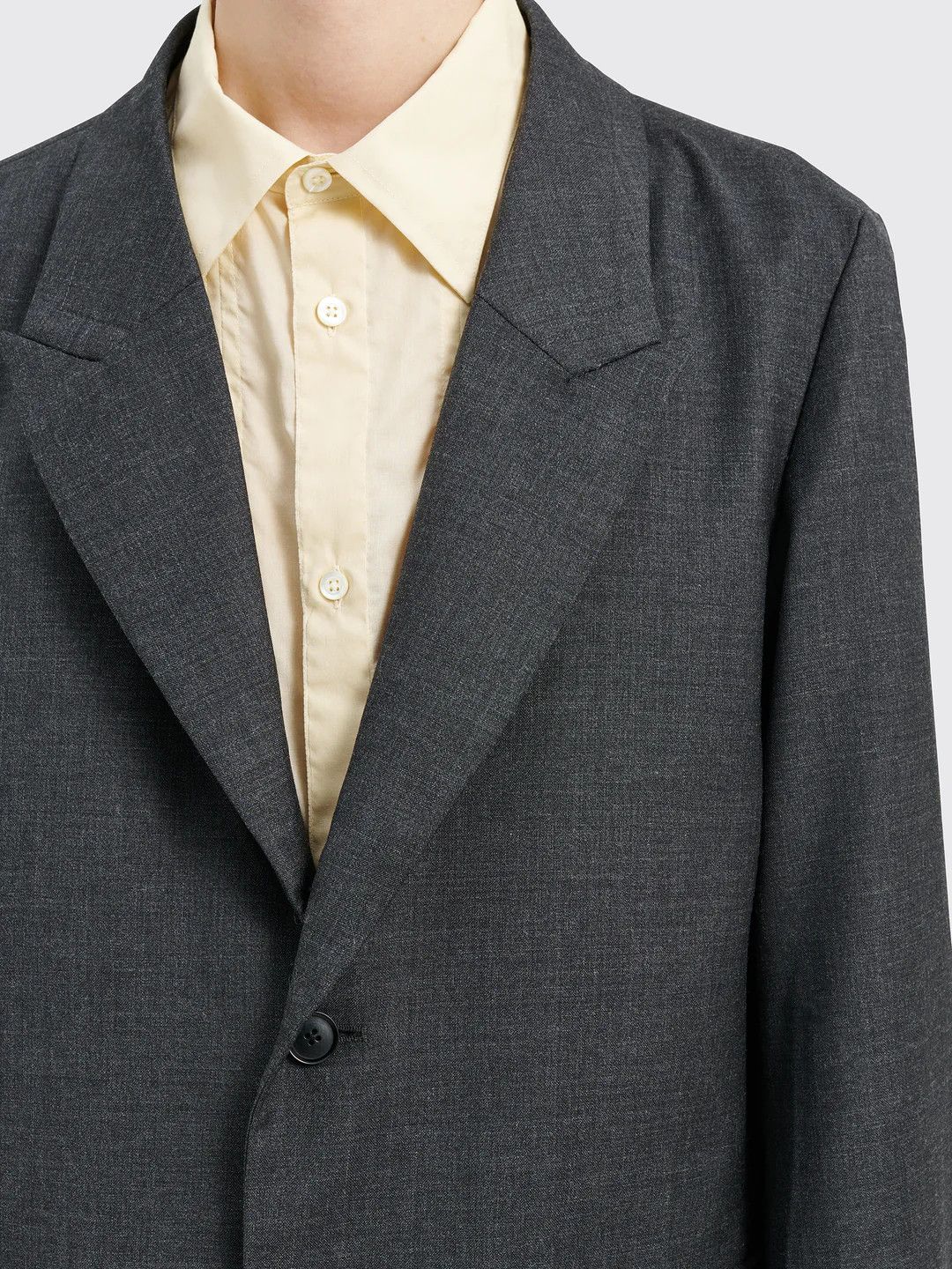 Tres Bien 💚 Très Bien Everywear Peak Lapel Coat Wool Dark Grey NEW Size US S / EU 44-46 / 1 - 3 Thumbnail