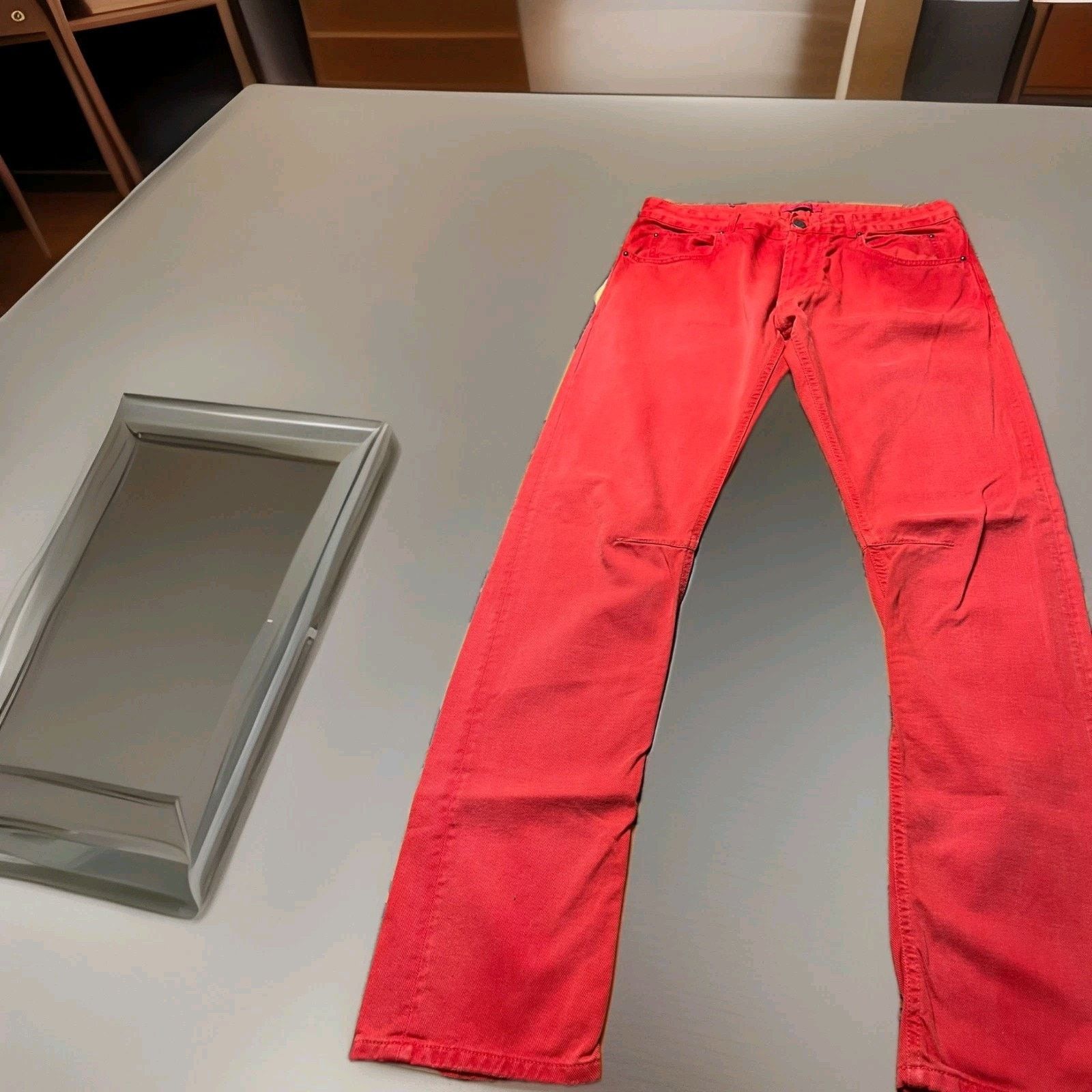 Pierre Balmain Pierre Balmain Red Jeans Waist 36" Size 36-50 Size US 36 / EU 52 - 11 Thumbnail