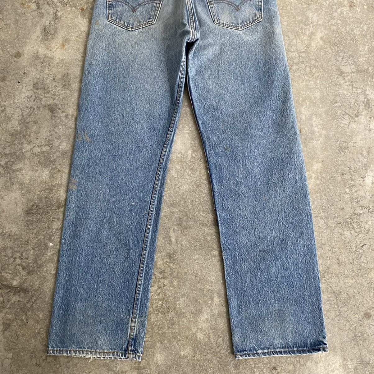 Levi's Vintage 1996 Levis 501 Faded Stonewashed Blue Denim Jeans Size US 35 - 14 Thumbnail