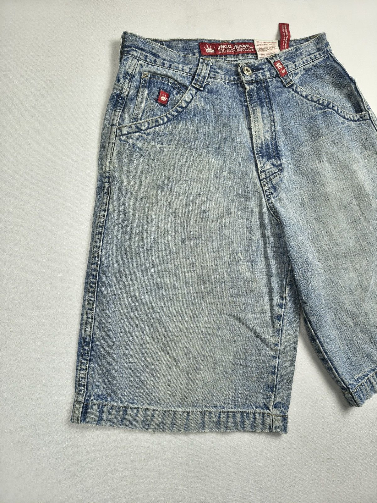 JNCO JNCO Skull print + Embroidered Baggy Jorts 💀 (070) Size US 28 / EU 44 - 8 Thumbnail
