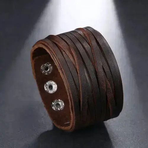 Other Fashion Jewelry Vintage Weave PU Leather Bracelet Size ONE SIZE - 1 Thumbnail