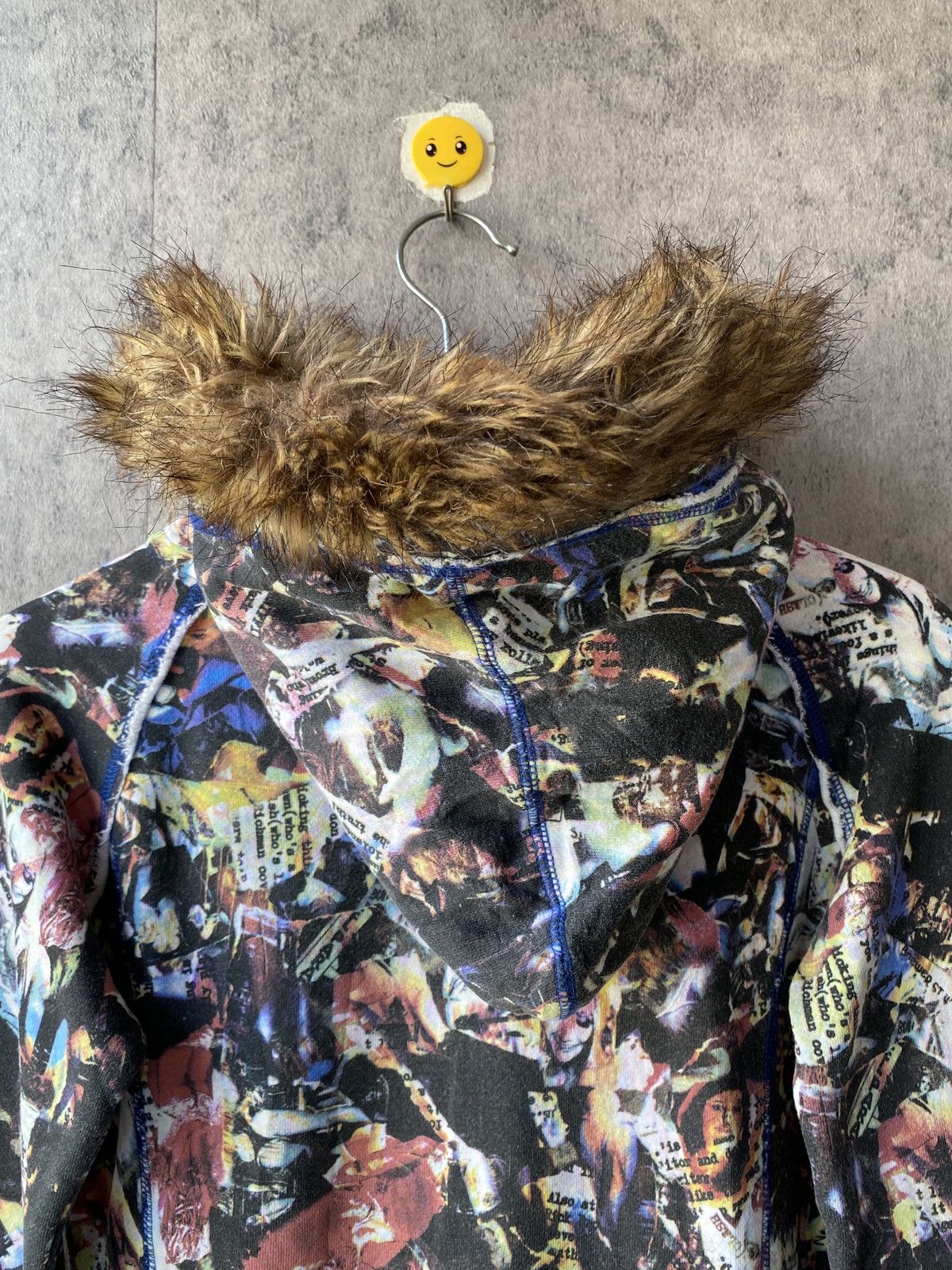 Japanese Brand Glad News Japan Fullprint Design Fur Hoodie Size US S / EU 44-46 / 1 - 12 Thumbnail