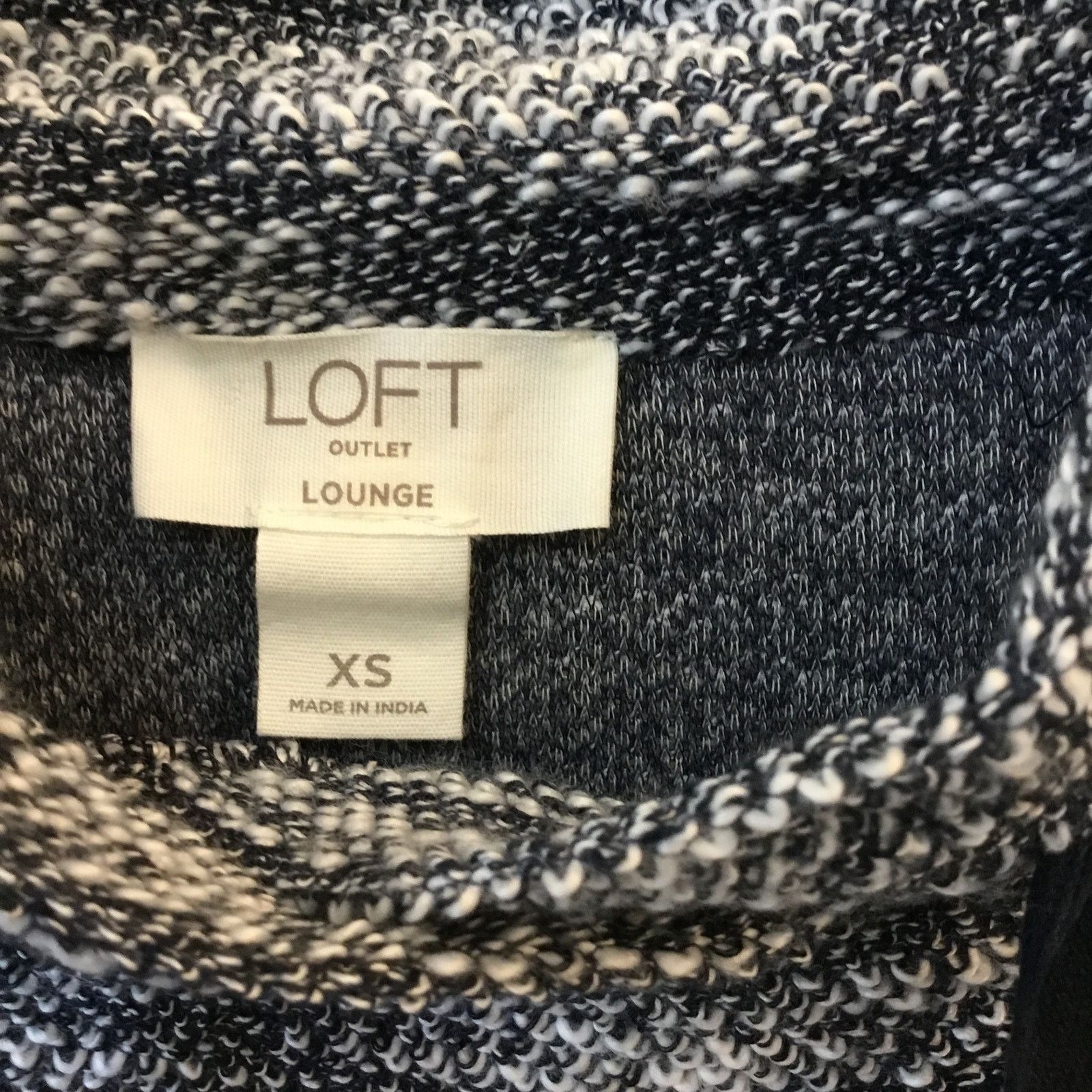 Loft 💰⬇️LOFT Blue Tweed Drawstring Neck Top Size XS / US 0-2 / IT 36-38 - 4 Thumbnail
