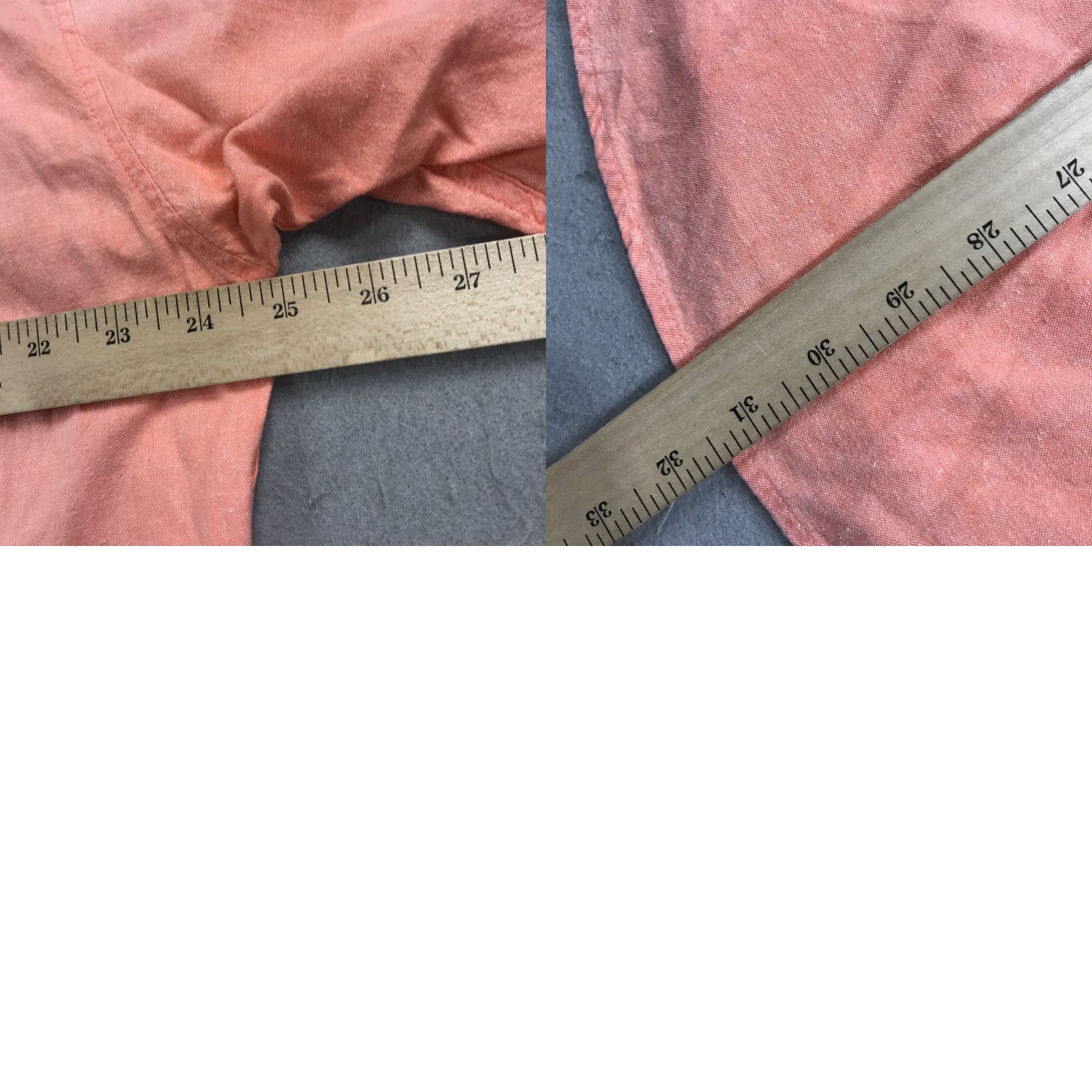 J.Crew VINTAGE J.CREW Shirt Mens Large Orange Oarsman Camp Collar 100% Cotton 90s Size US L / EU 52-54 / 3 - 8 Thumbnail