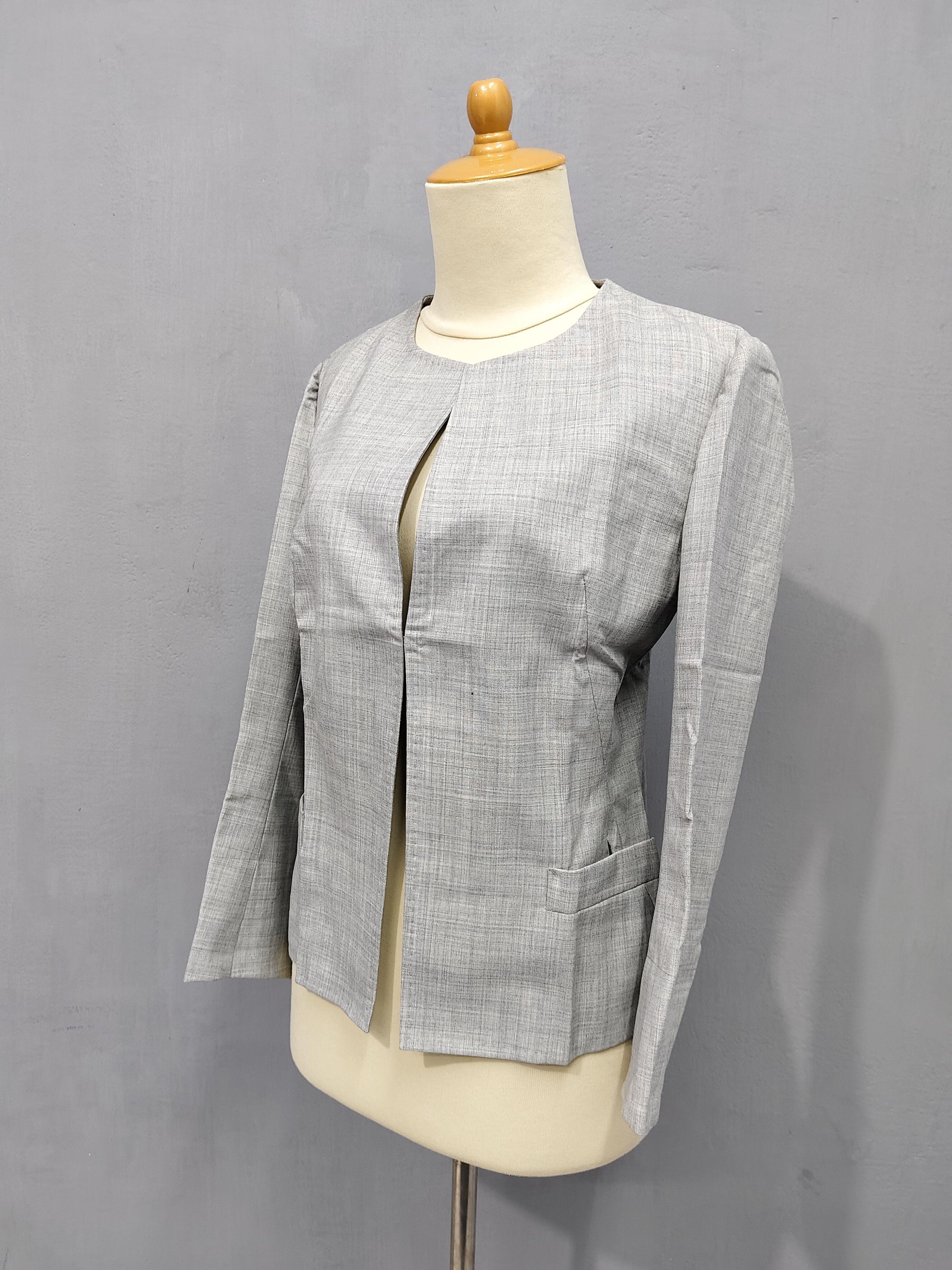 Yohji Yamamoto SAMPLE Y’s- Clean Minimalist Collarless Tailored Jacket Size M / US 6-8 / IT 42-44 - 10 Thumbnail