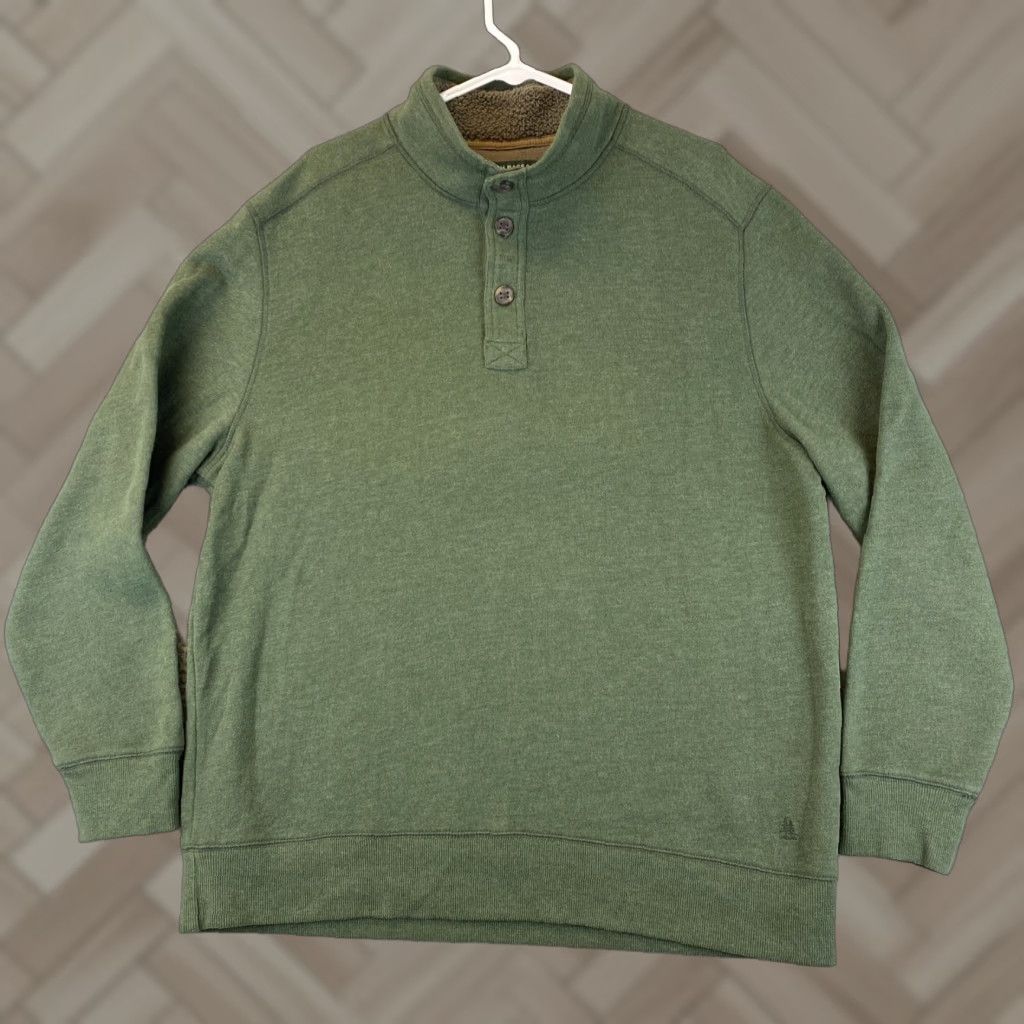 Vintage G.H. Bass & Co. Mens Green 1/4 Button Long Sleeve Pullover Sweater XL 66-24 Size US XL / EU 56 / 4 - 1 Thumbnail