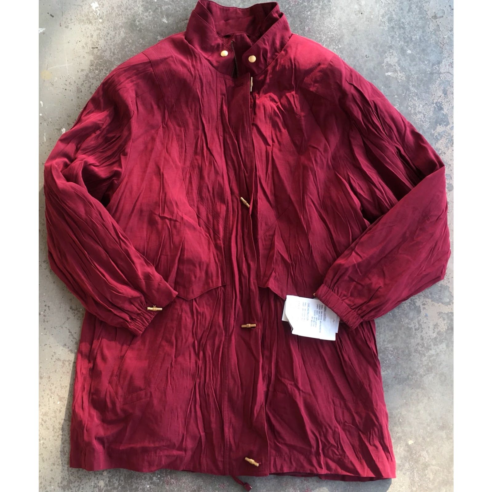 Vintage VINTAGE Z Gallery Coat Jacket Cranberry Style 011924 Sz L NWT Retail 40 Jacket Womens Red 90s Style Zip Out Liner Size L / US 10 / IT 46 - 2 Thumbnail