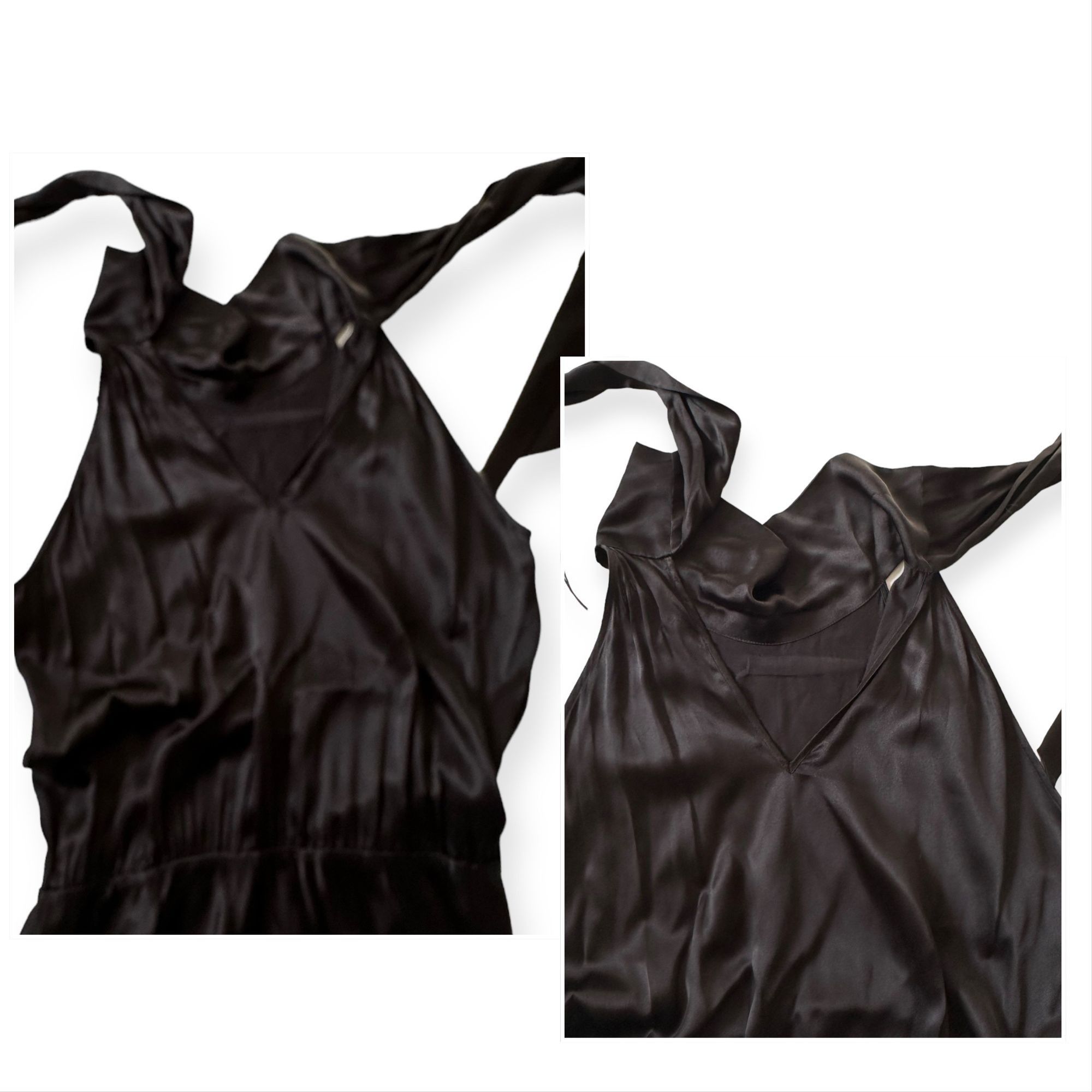 Generation Love Generation Love Arie Black Silk Maxi Dress, Size M, NWT, Hal Size M / US 6-8 / IT 42-44 - 15 Thumbnail