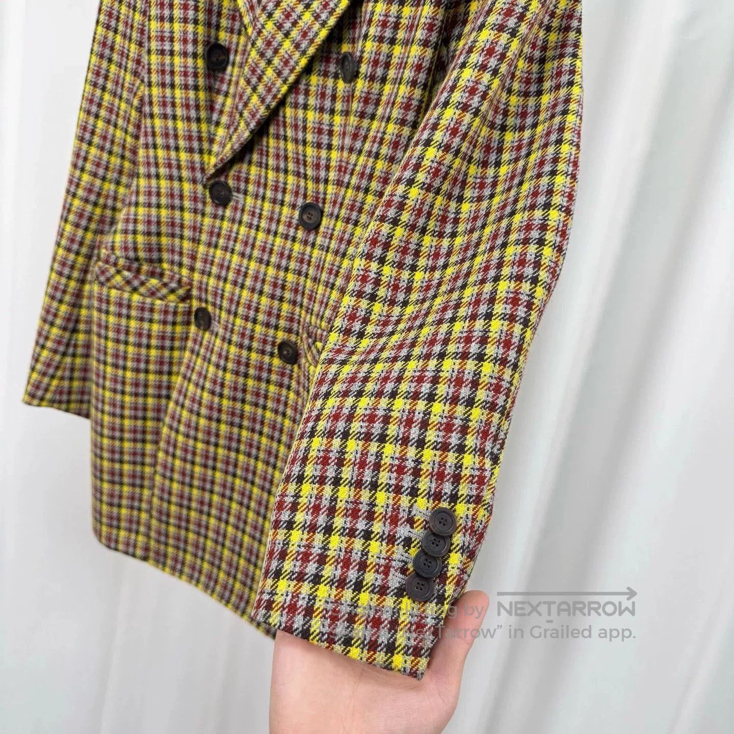 Balenciaga Balenciaga Plaid Wool Trench Coat Size 34. Size XS / US 0-2 / IT 36-38 - 4 Thumbnail