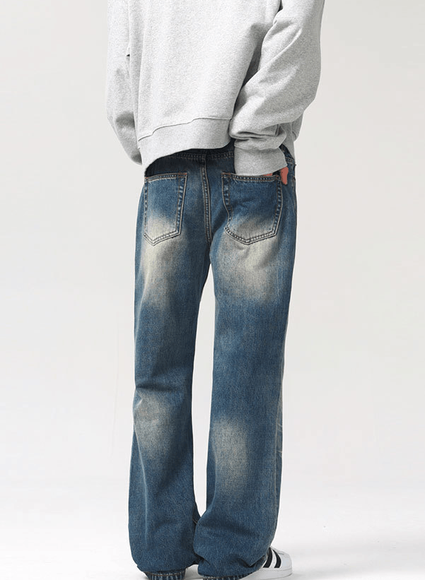 Japanese Brand × Jean American retro washed distressed straight jeans Size US 32 / EU 48 - 5 Thumbnail