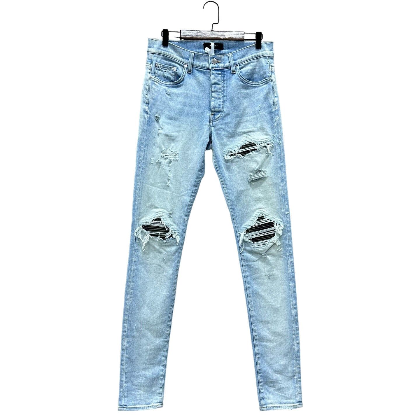 Amiri Amiri Distressed Patchwork Denim Jeans Size 31 Size US 31 - 1 Thumbnail