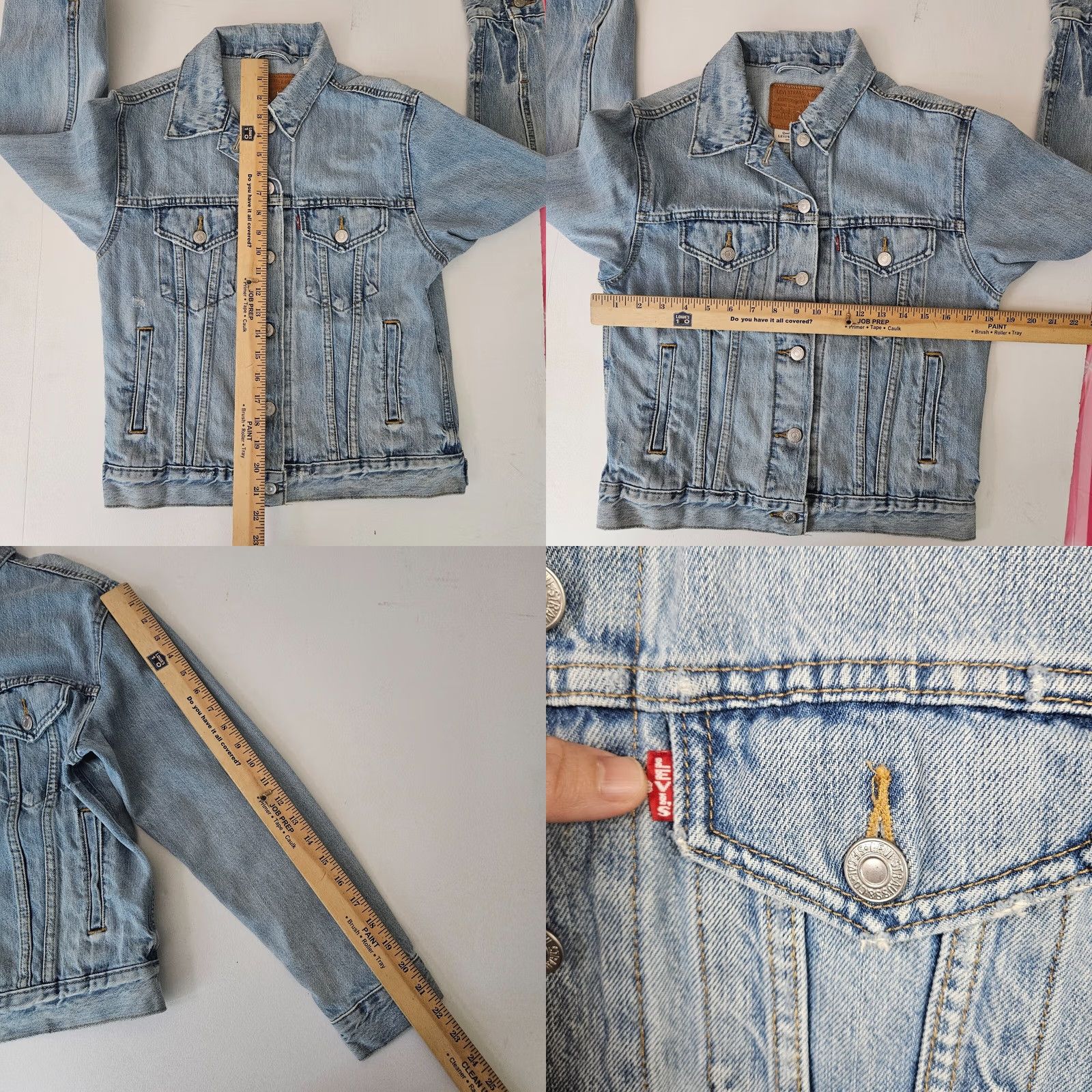 Levi's Levi’s Premium Women’s Blue Denim Trucker Jacket XS Jacket Women Regular Blue Denim Zip Button Logo 80s? Size XS / US 0-2 / IT 36-38 - 8 Thumbnail