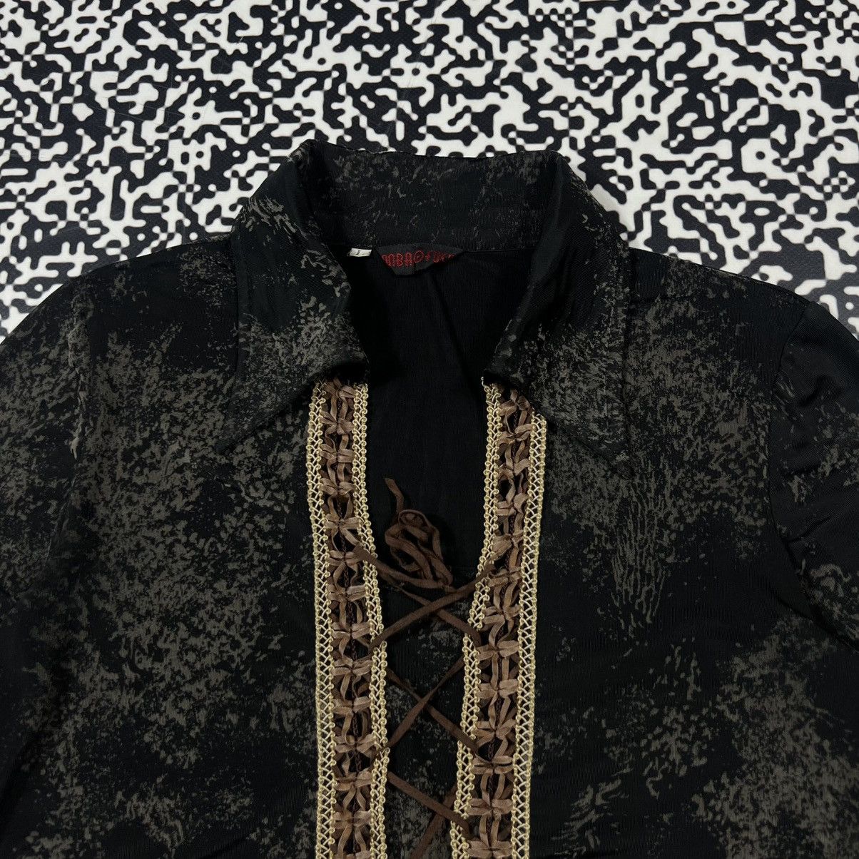 Japanese Brand Vintage Y2K Japanese Front Lace Up Napoleon 90s Style Shirt Size L / US 10 / IT 46 - 7 Thumbnail