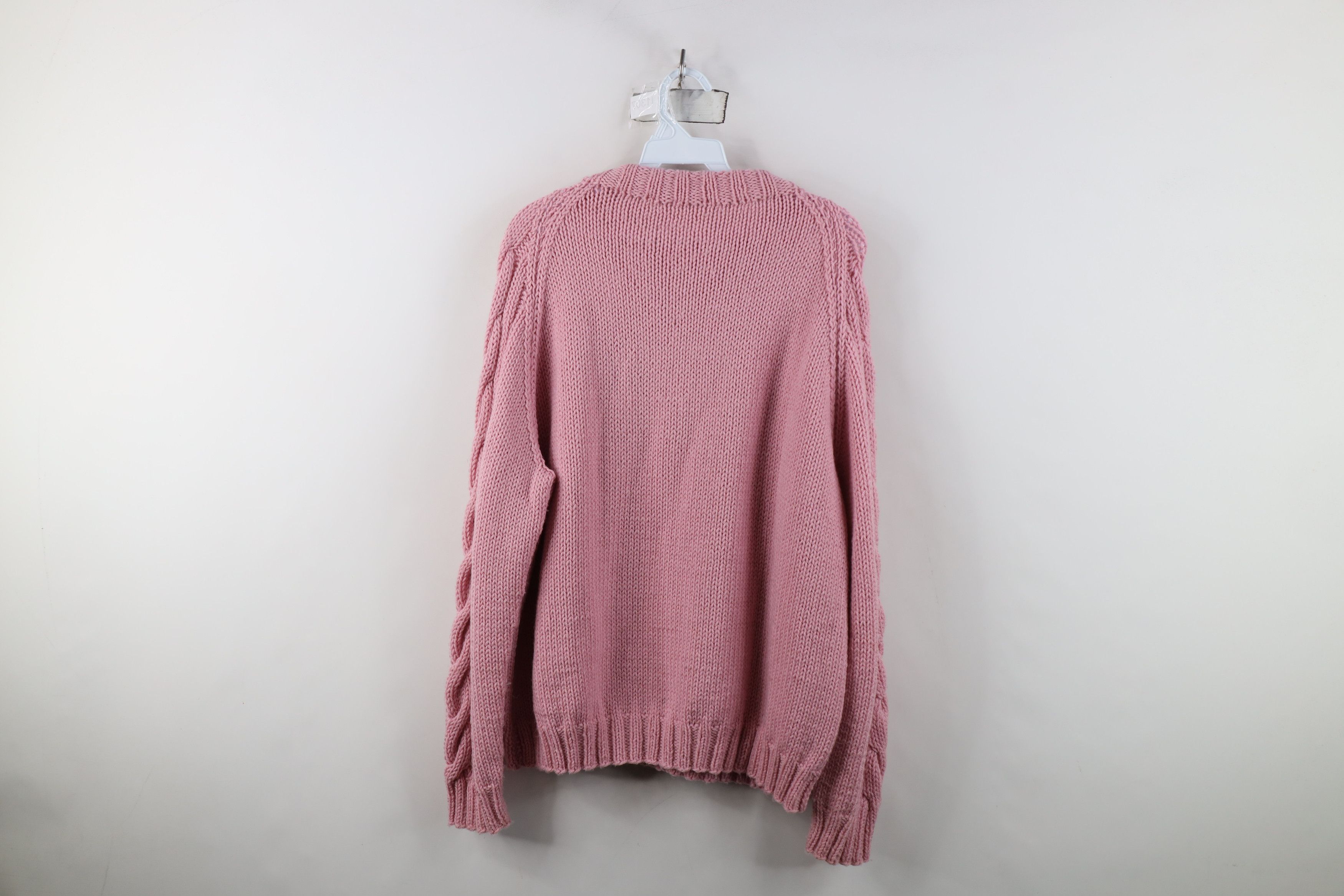 Vintage Vintage 70s Streetwear Ribbed Knit Boxy Sweater Pink USA Size XL / US 12-14 / IT 48-50 - 8 Thumbnail
