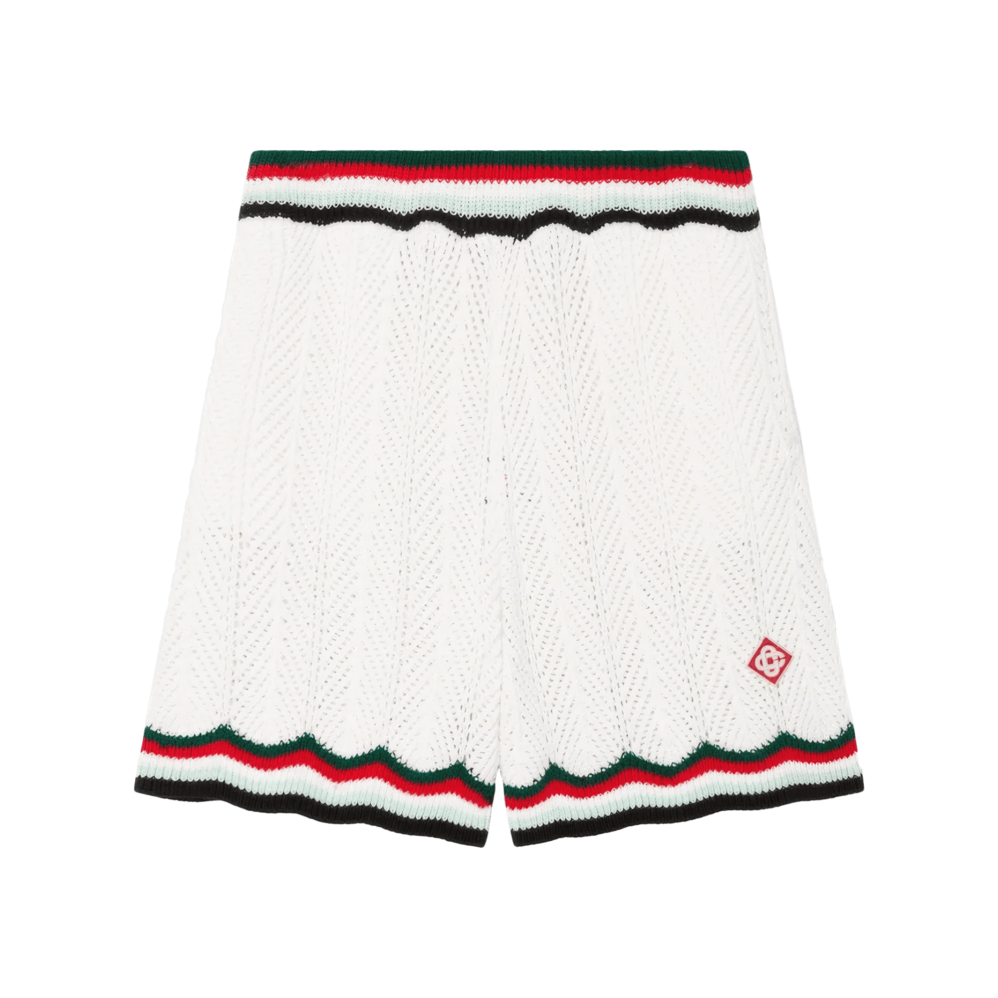 Casablanca Cotton Chevron Crochet Shorts White Size US 28 / EU 44 - 1 Thumbnail