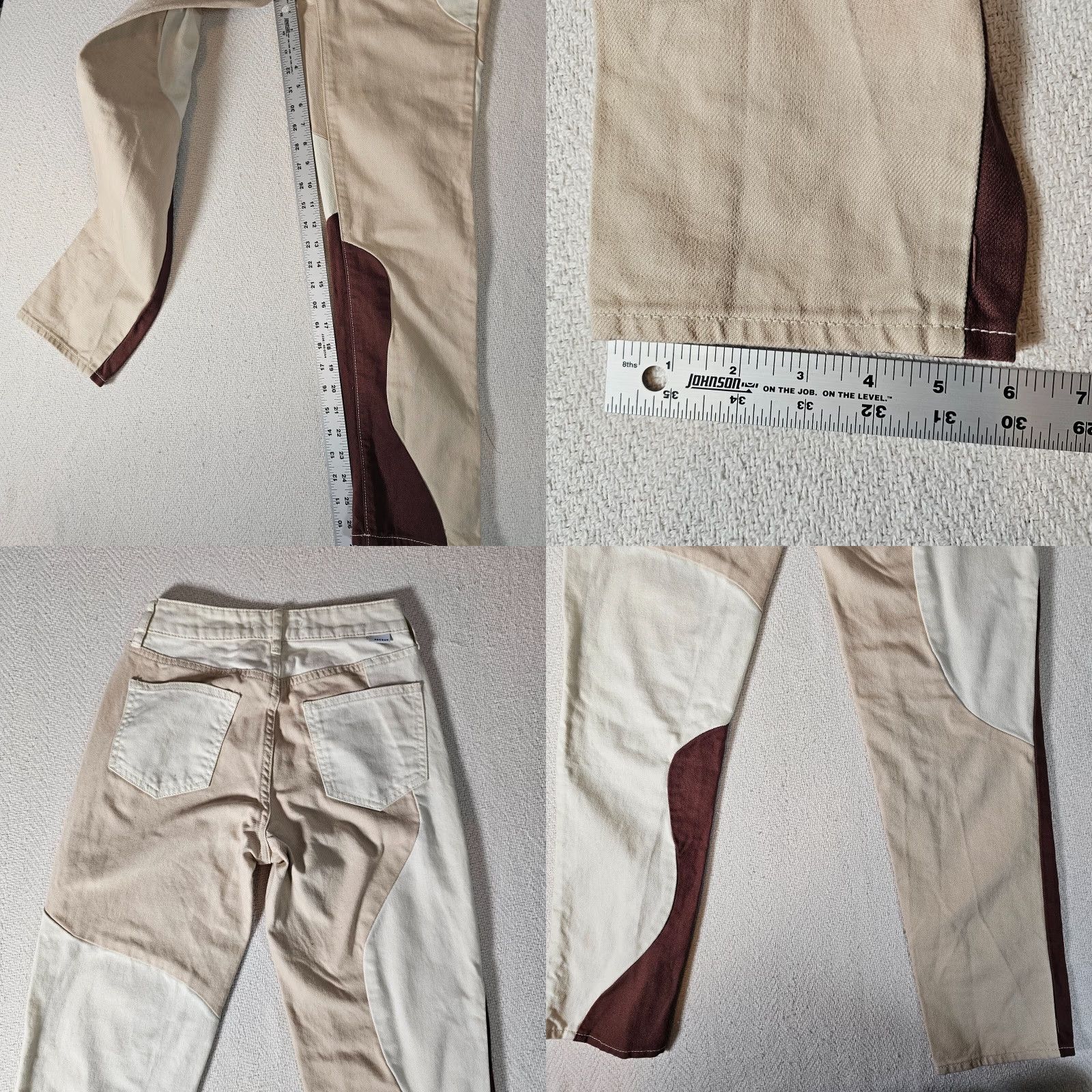 Pacsun Pacsun Mom Jeans 22 Brown Color Block High Rise 90s Style Relaxed Fit Denim Size 40" / US 18 - 8 Thumbnail