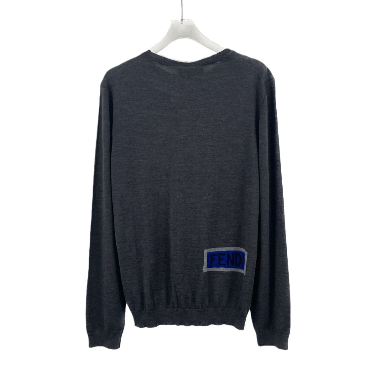 Fendi Fendi Black Letter Intarsia Long Sleeve Knit Sweater K26WX Size US M / EU 48-50 / 2 - 2 Thumbnail