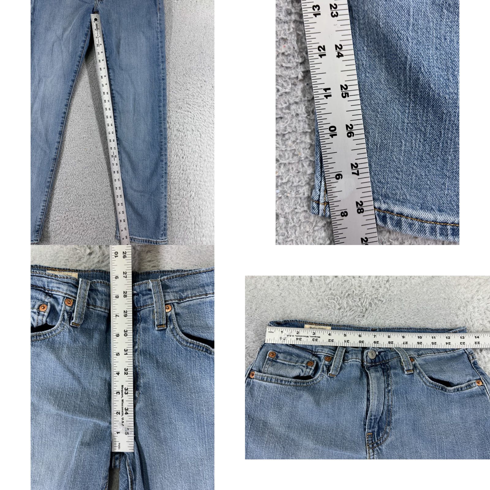 Levi's Levi's Jeans Men Slim 28 Blue Denim 502 Cotton Blend Straight 5-Pocket Zip Inseam 28 Years Vintage No Size US 28 / EU 44 - 8 Thumbnail