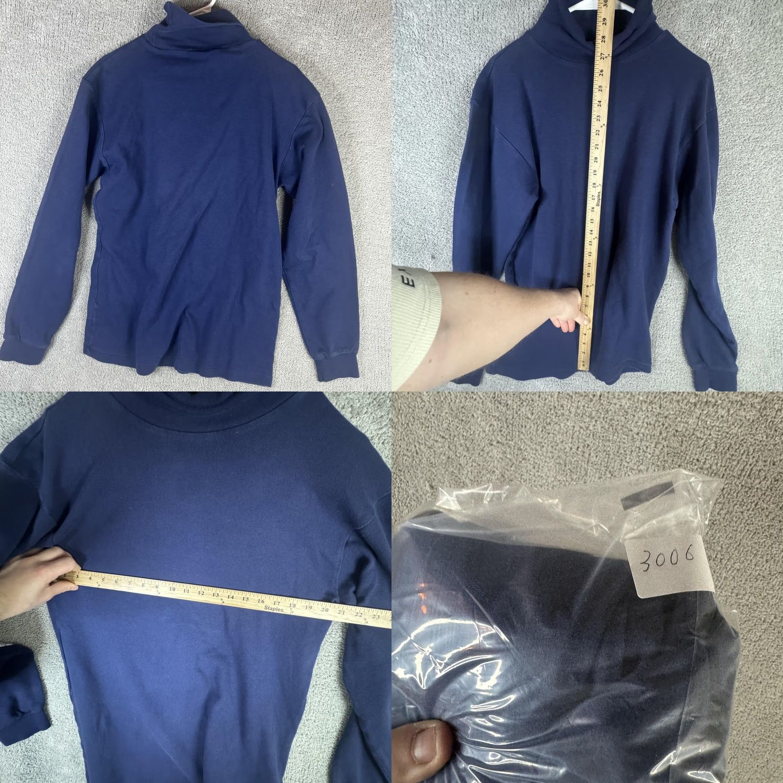 Eddie Bauer VINTAGE Eddie Bauer Shirt Mens LT Blue Mock Neck Long Sleeve Made USA Cotton Size US L / EU 52-54 / 3 - 8 Thumbnail
