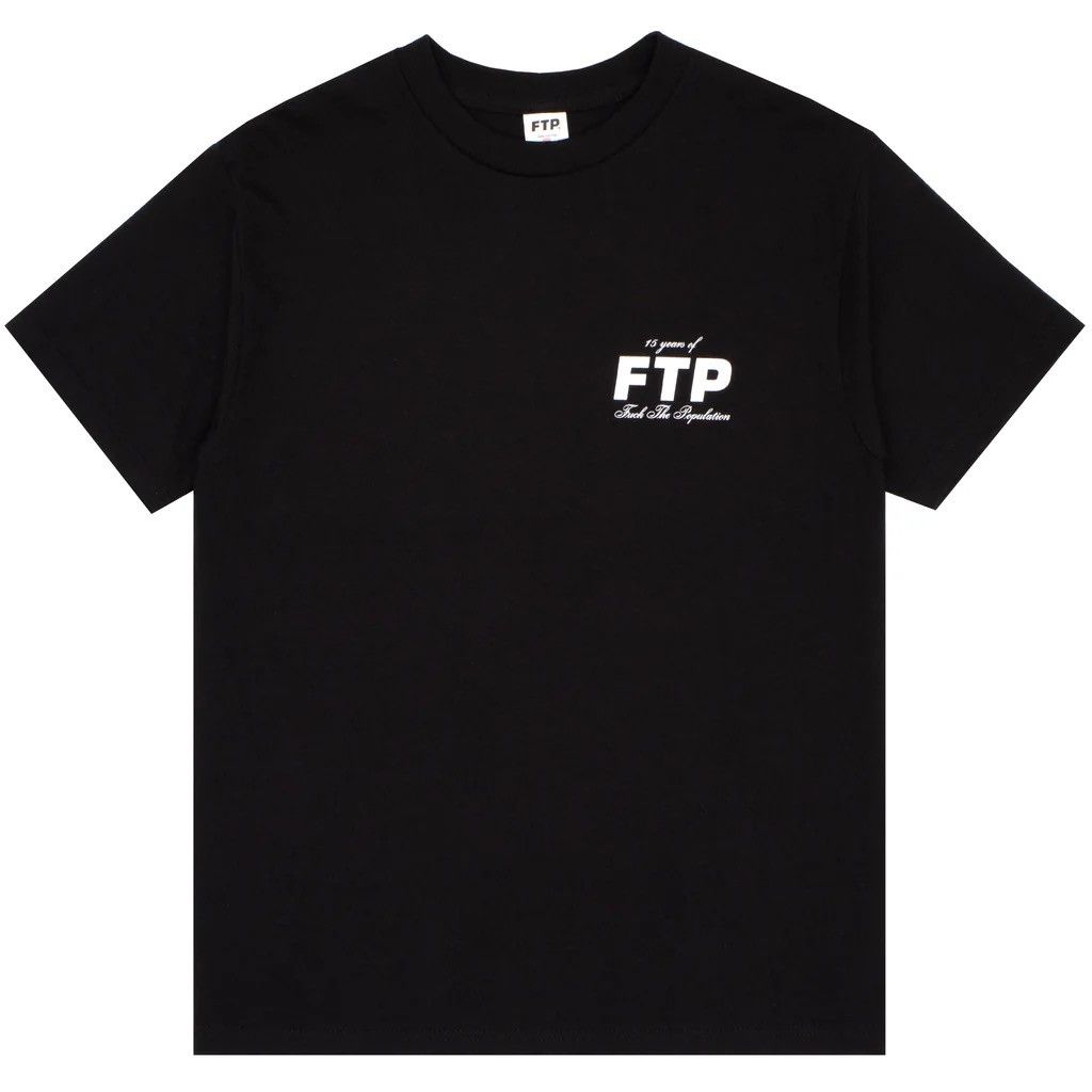 Fuck The Population FTP 15 Year Anniversary Tee Black (Large) Size US L / EU 52-54 / 3 - 7 Thumbnail