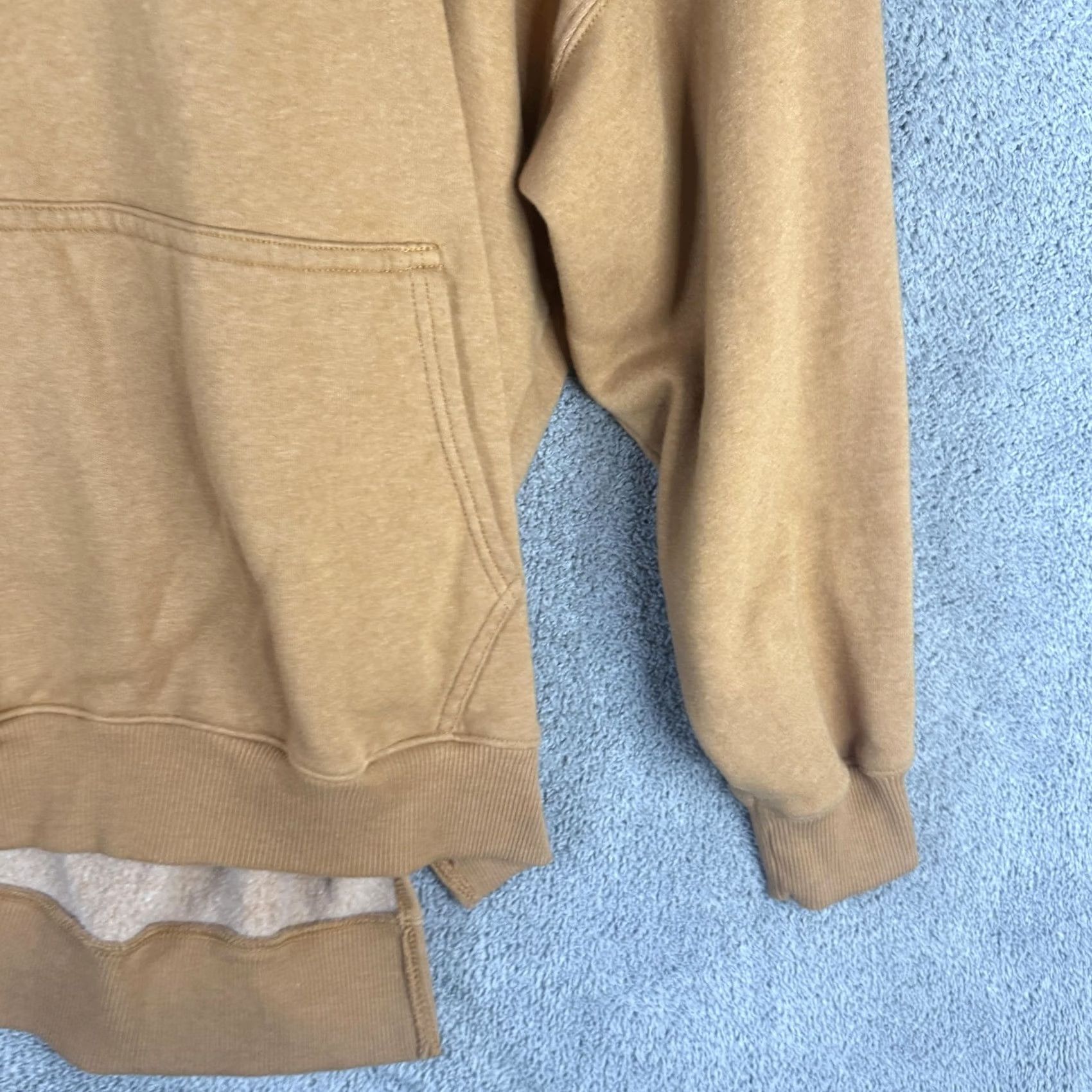 Vintage American Eagle Hoodie Womens Medium Brown Sherpa Fleece Kangaroo Pocket Pullover Crew Neck Front Pouch Casual Winter Size M / US 6-8 / IT 42-44 - 3 Thumbnail