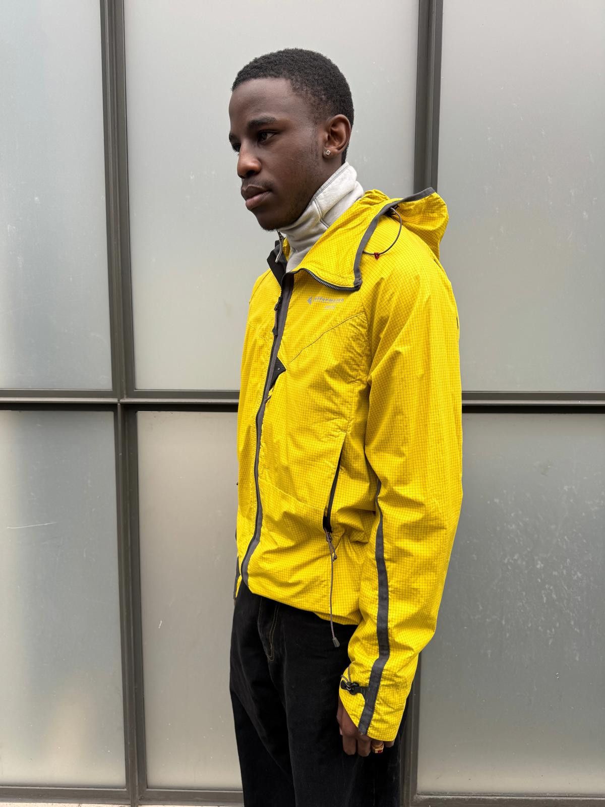 Designer Klattermusen Bright Yellow Rip Stop Asymmetric Zip Jacket Size US M / EU 48-50 / 2 - 5 Thumbnail