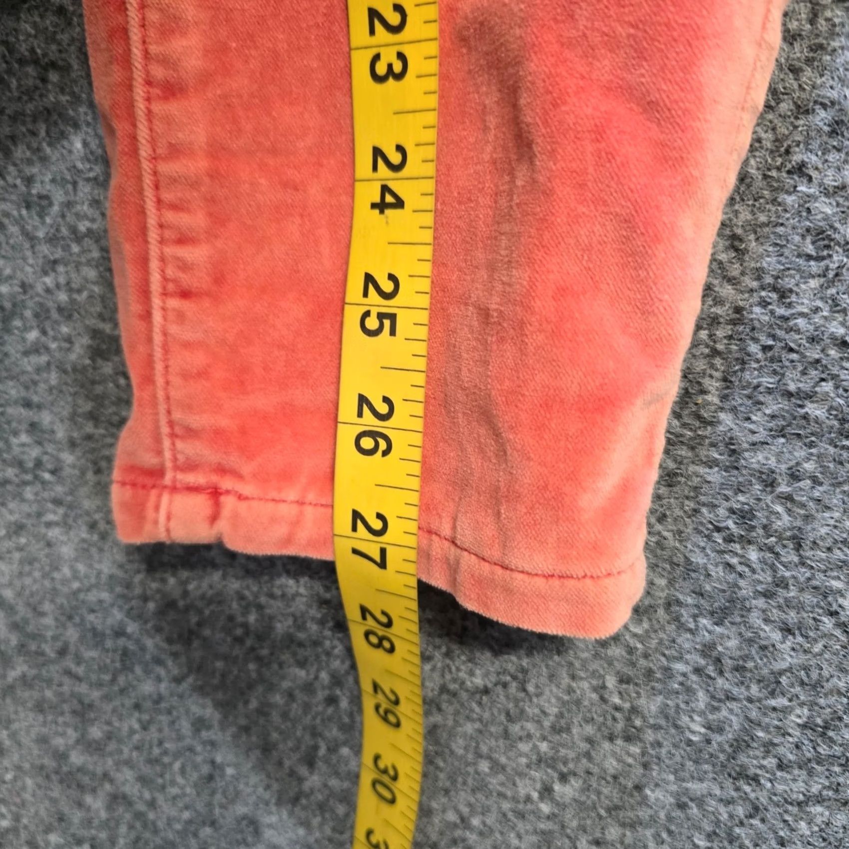 Free People Free People Pants Womens 28 Orange Velour Skinny Mid Rise Stretch Casual Ankle Womens Size 28" / US 6 / IT 42 - 7 Thumbnail