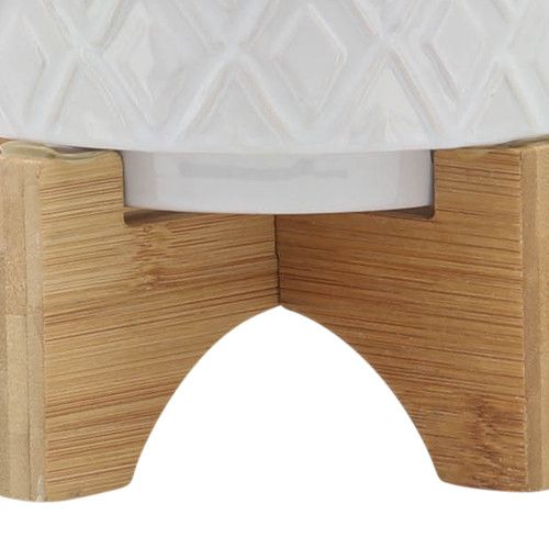 Designer × Homemade 5" DIAMOND PLANTER W/ STAND, WHITE Size US L / EU 52-54 / 3 - 8 Thumbnail